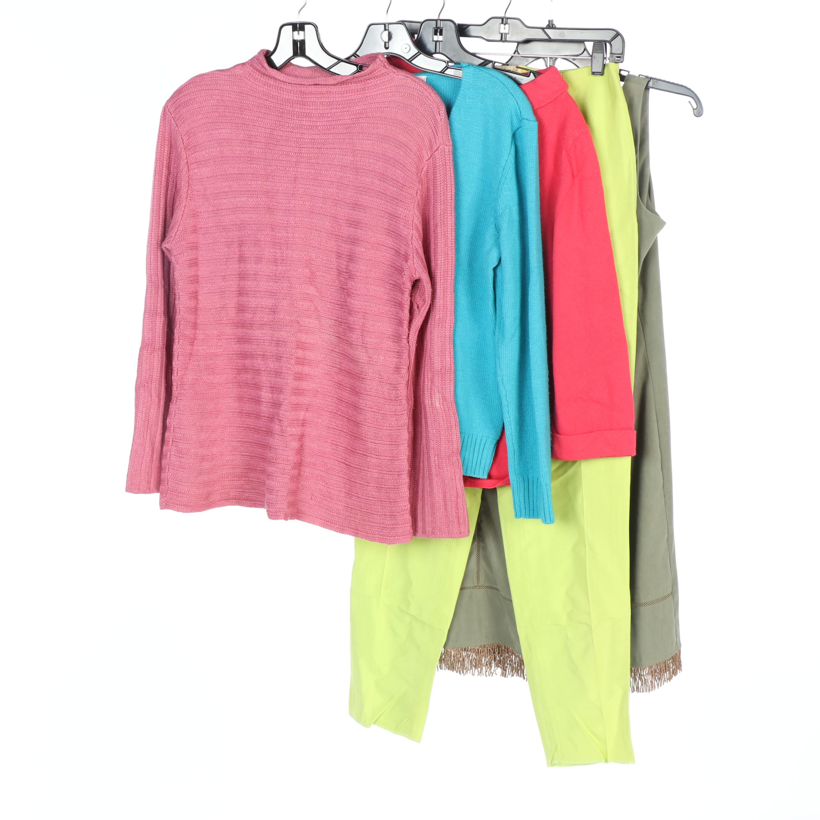 Sigrid Olsen, Talbots, and Boden Sweaters with Other Brands Dress and Silk Pants