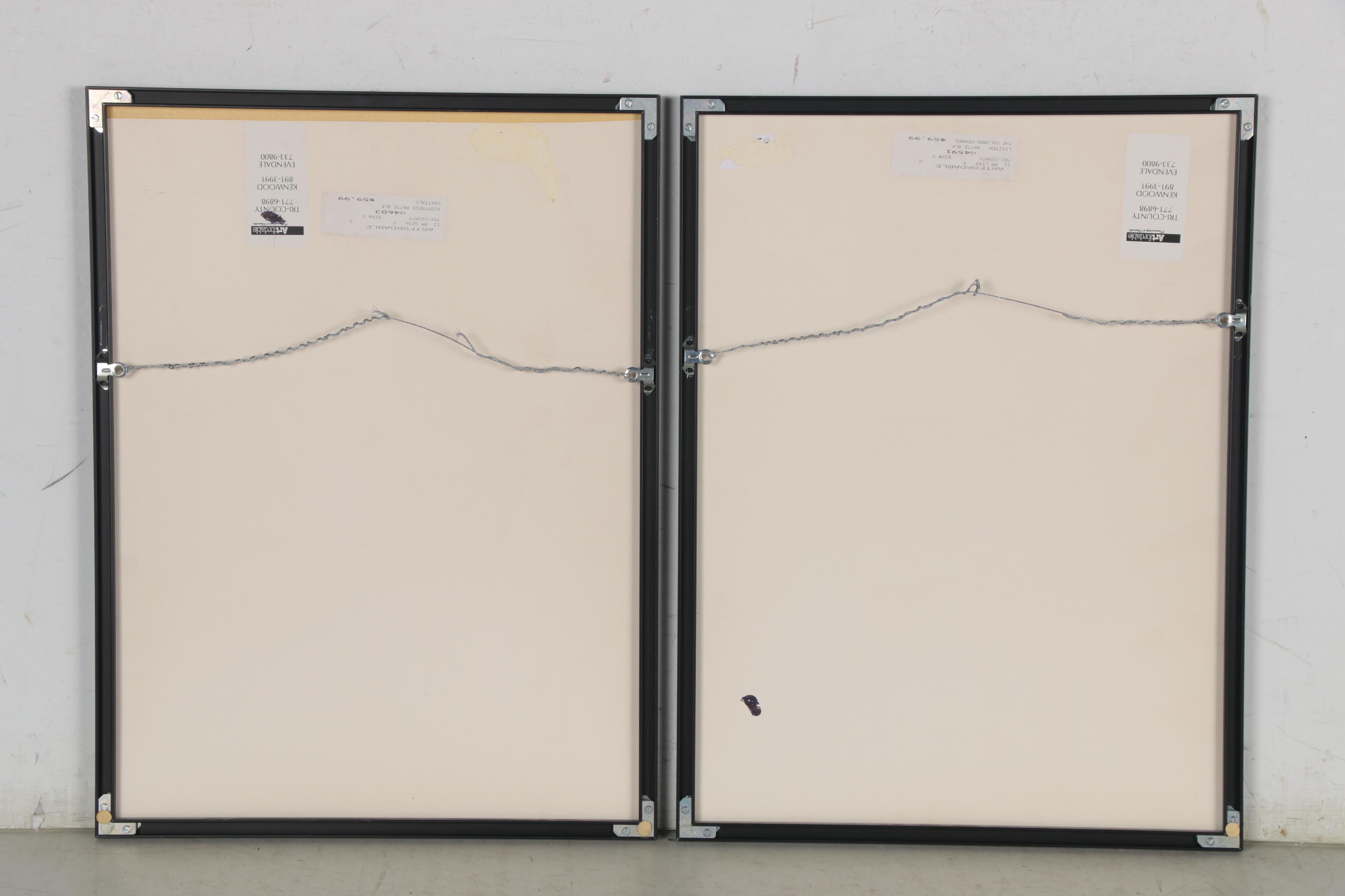 Architectural Lithograph and Offset Lithograph Prints of Column Capital Designs