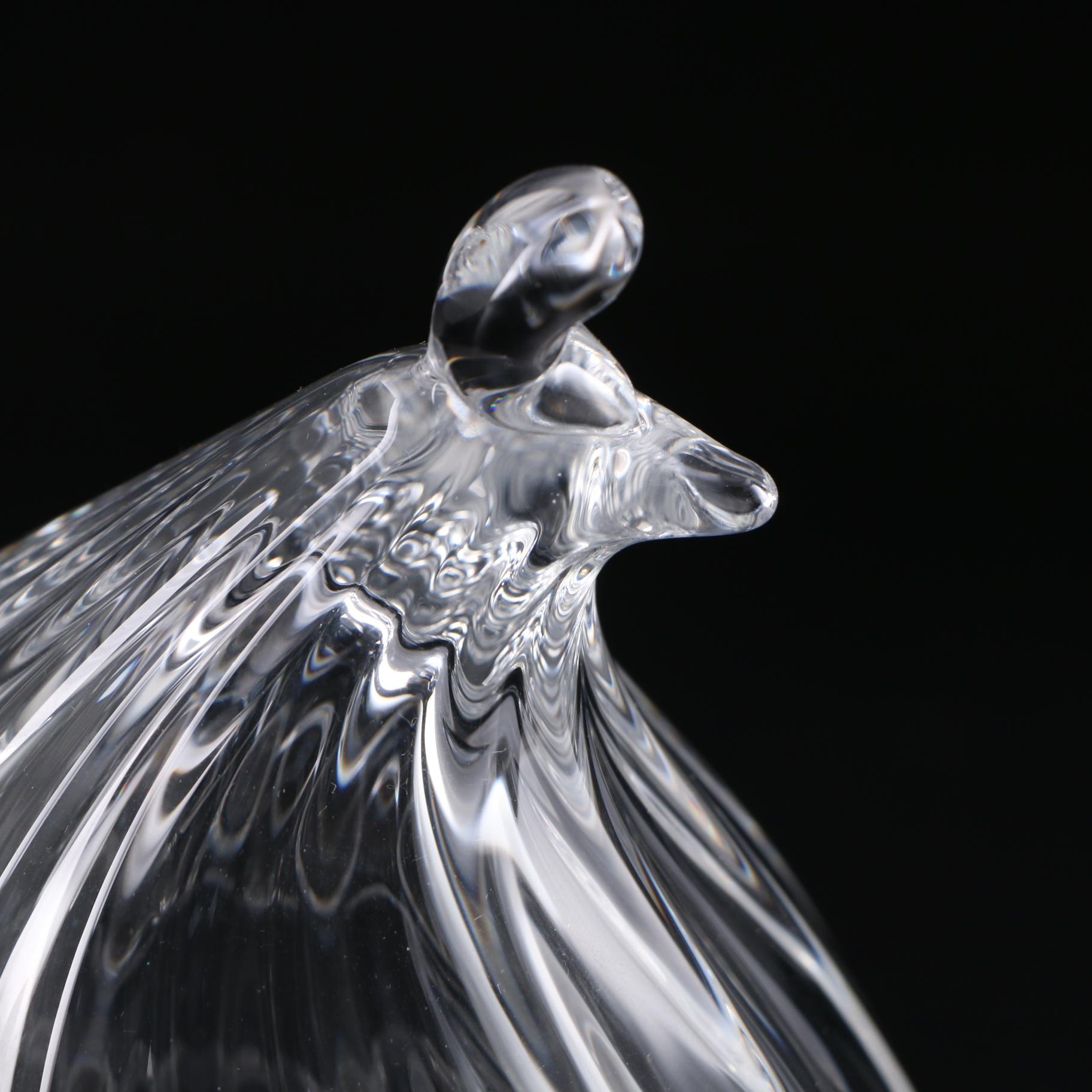 Steuben Art Glass "Quail" Figurine Designed by Paul Schulze