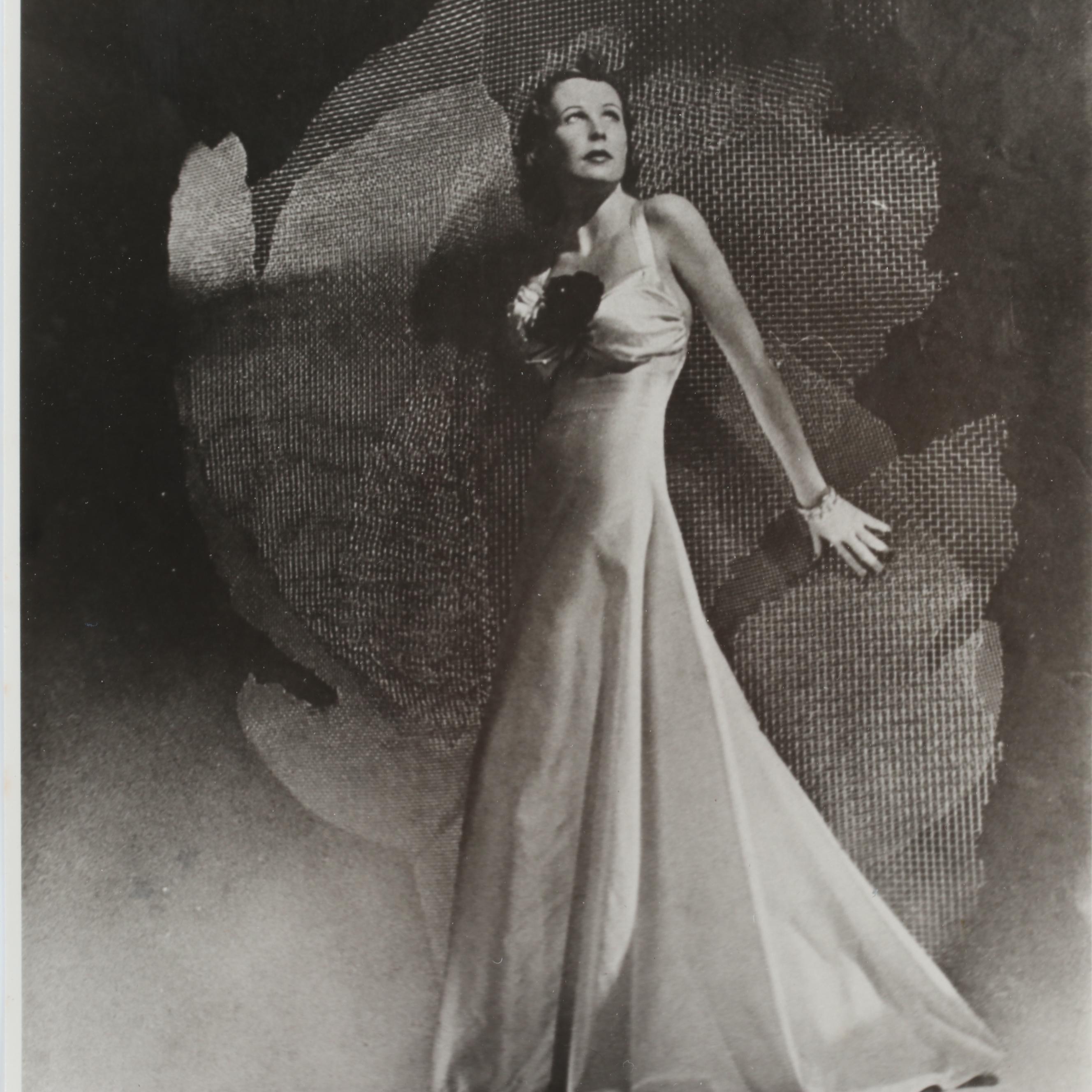 George Platt Lynes Reprinted Silver Gelatin Photograph of Woman in Gown