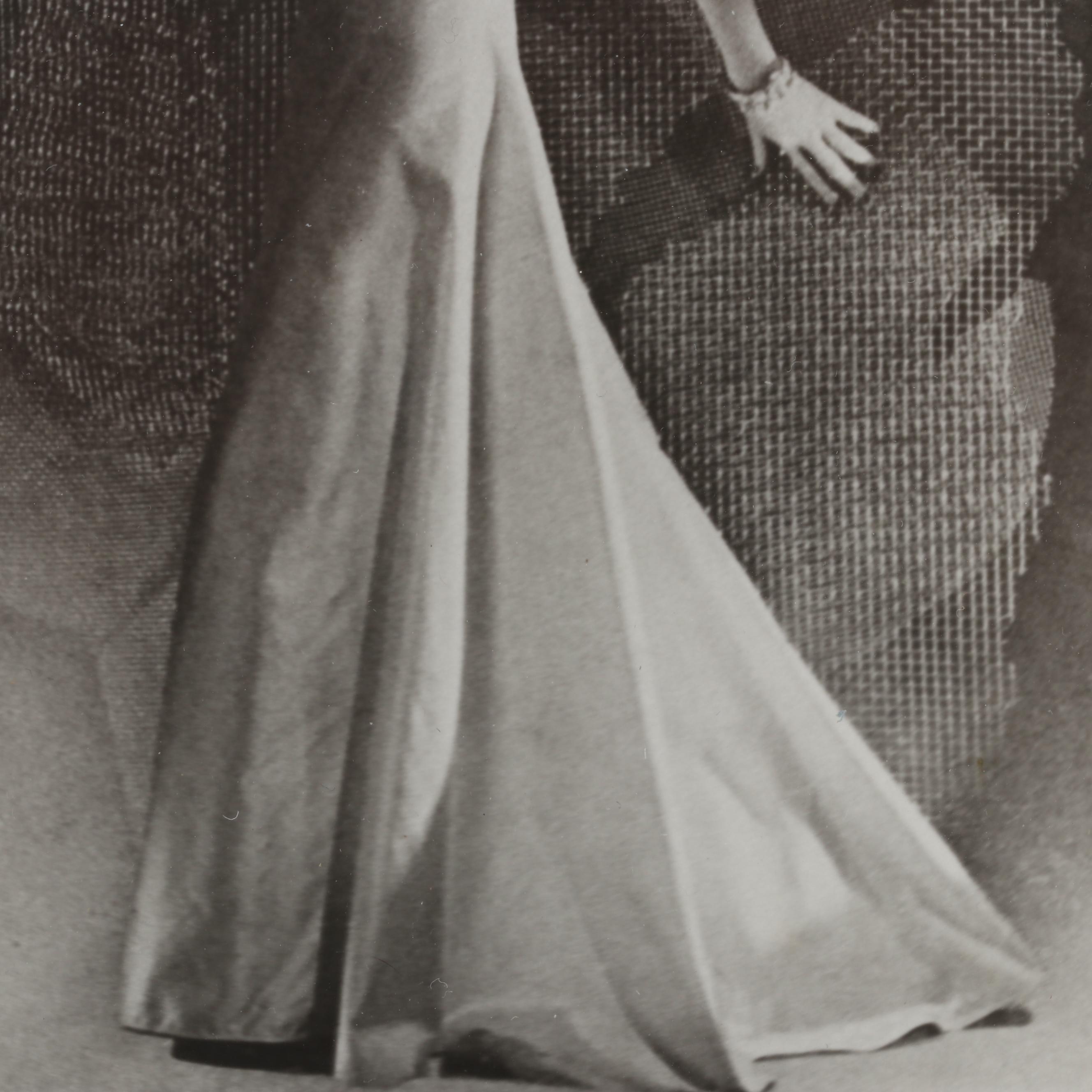 George Platt Lynes Reprinted Silver Gelatin Photograph of Woman in Gown