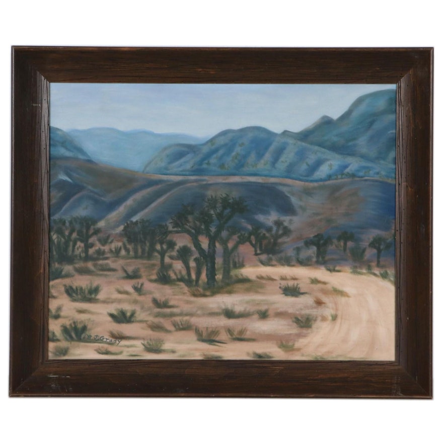 B. J. Grady Oil Painting of Southwestern Desert Landscape