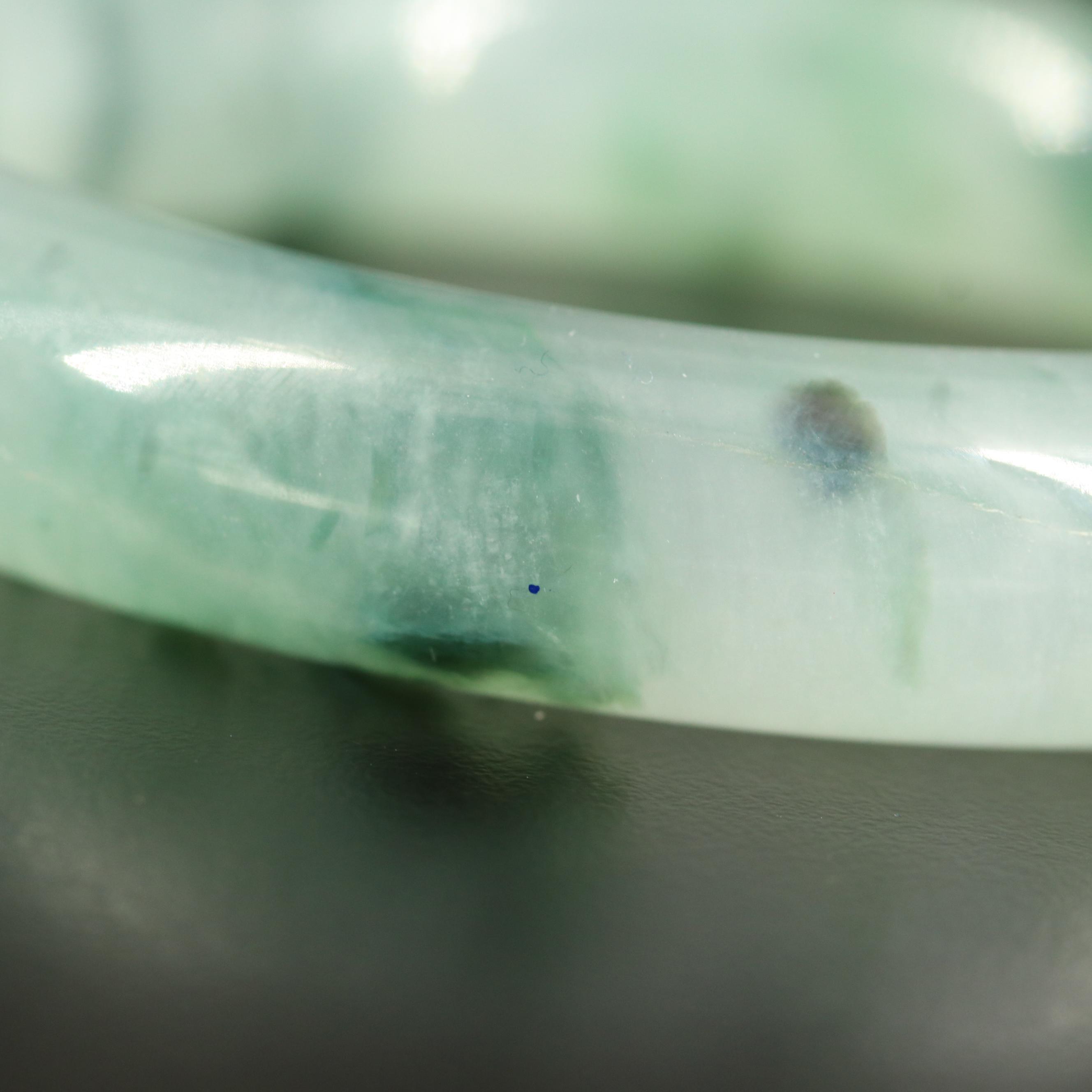Carved Jadeite Hololith Bangle