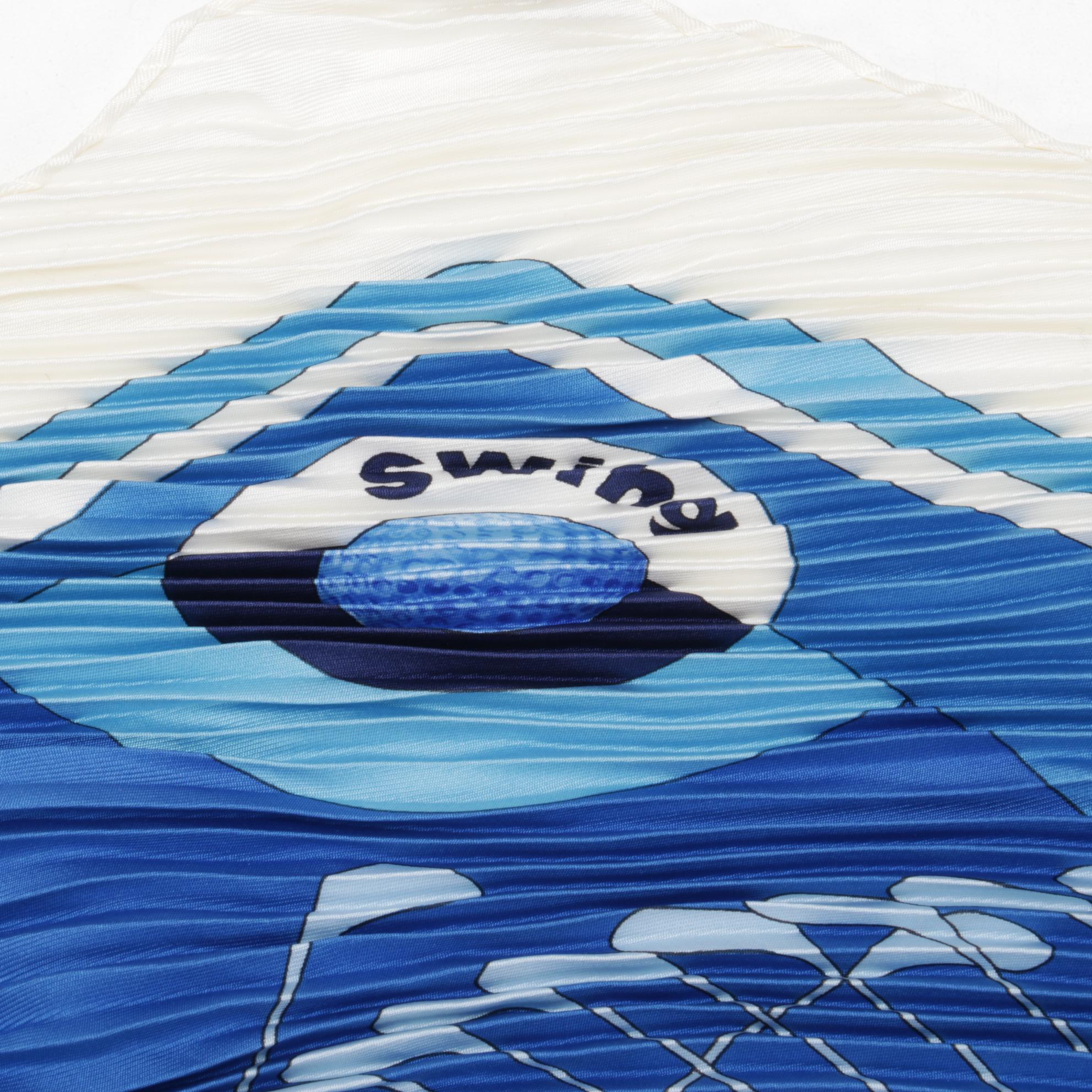 Hermès "Swing" Plissé Silk Twill Scarf