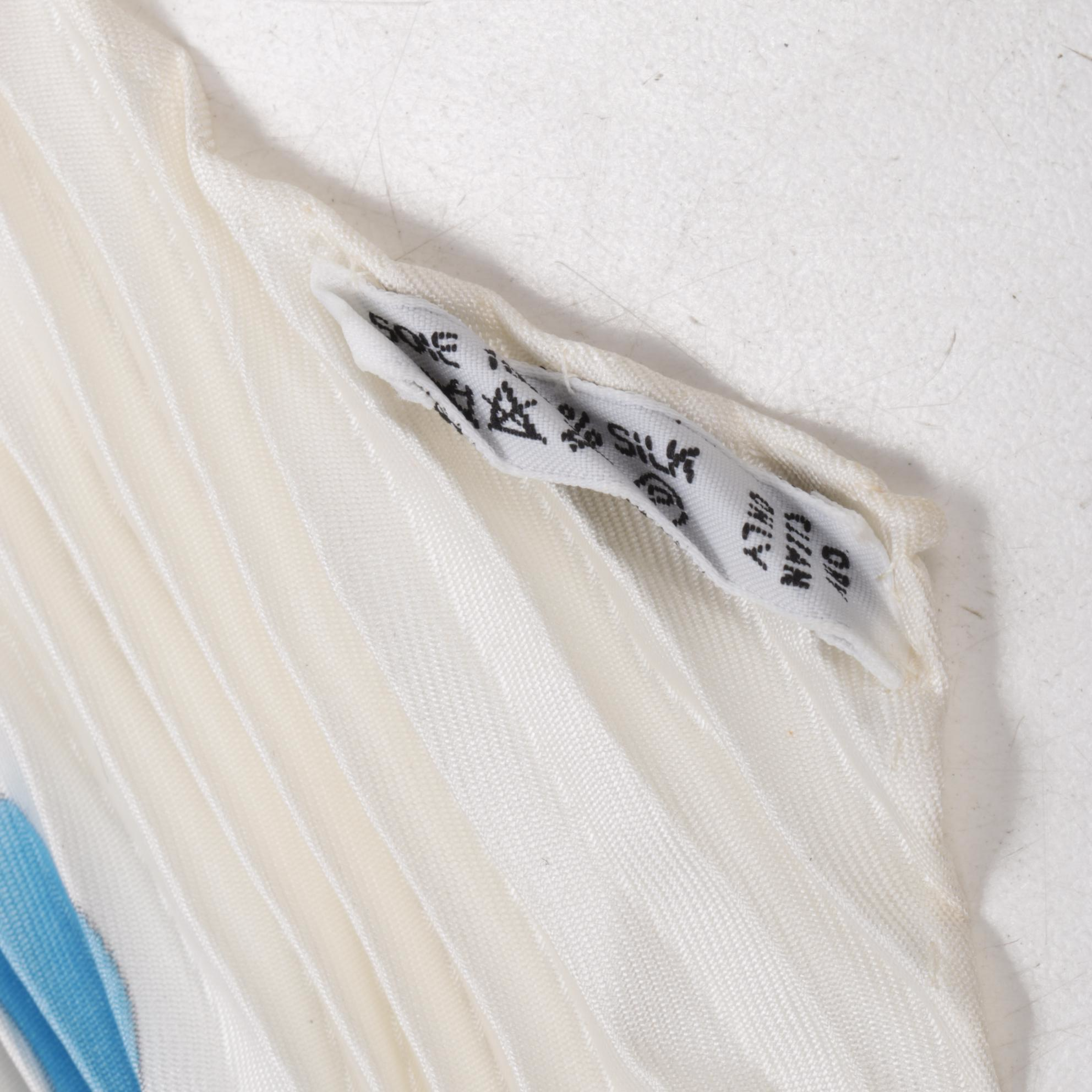 Hermès "Swing" Plissé Silk Twill Scarf