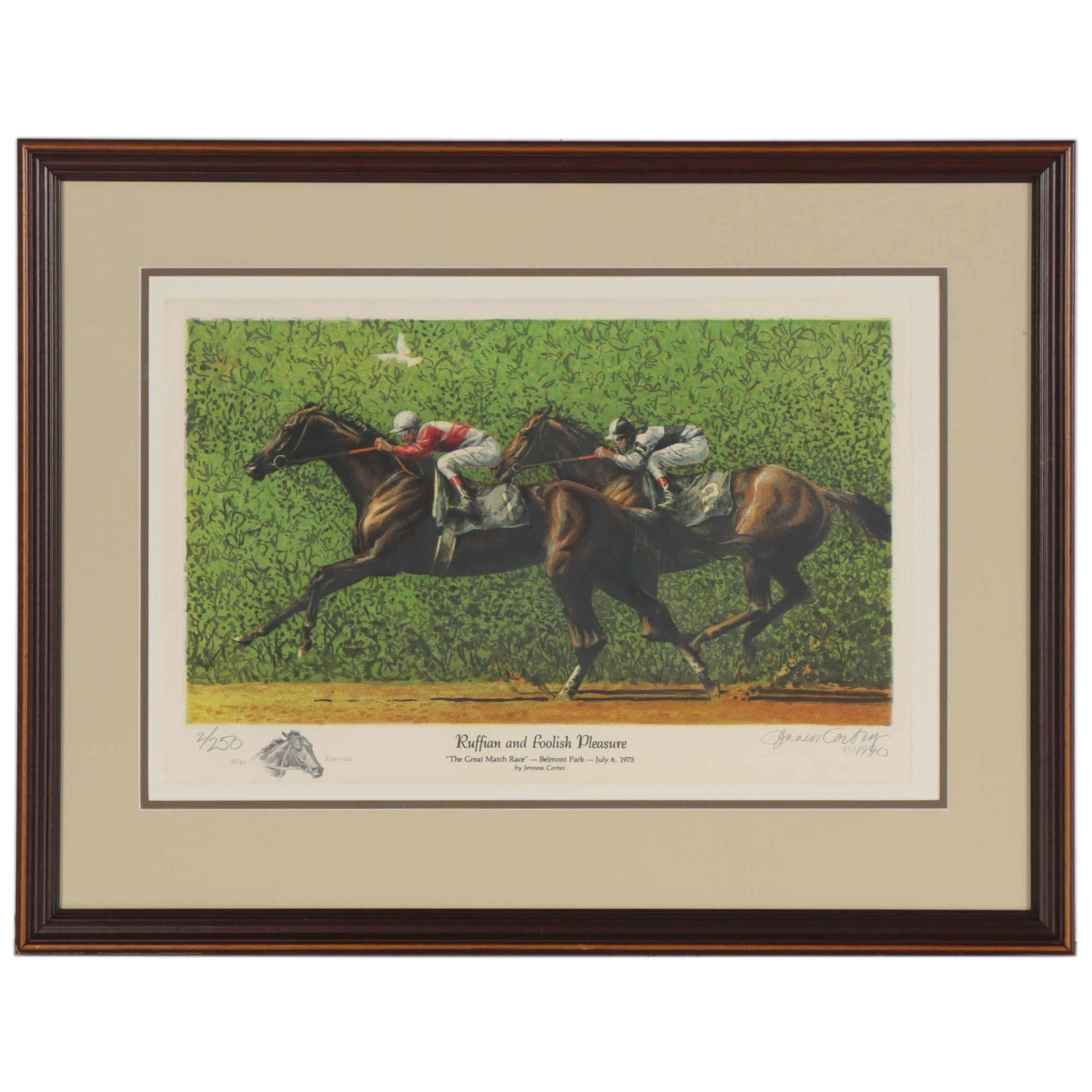 Jenness Cortez Etching "Ruffian and Foolish Pleasure," 1990