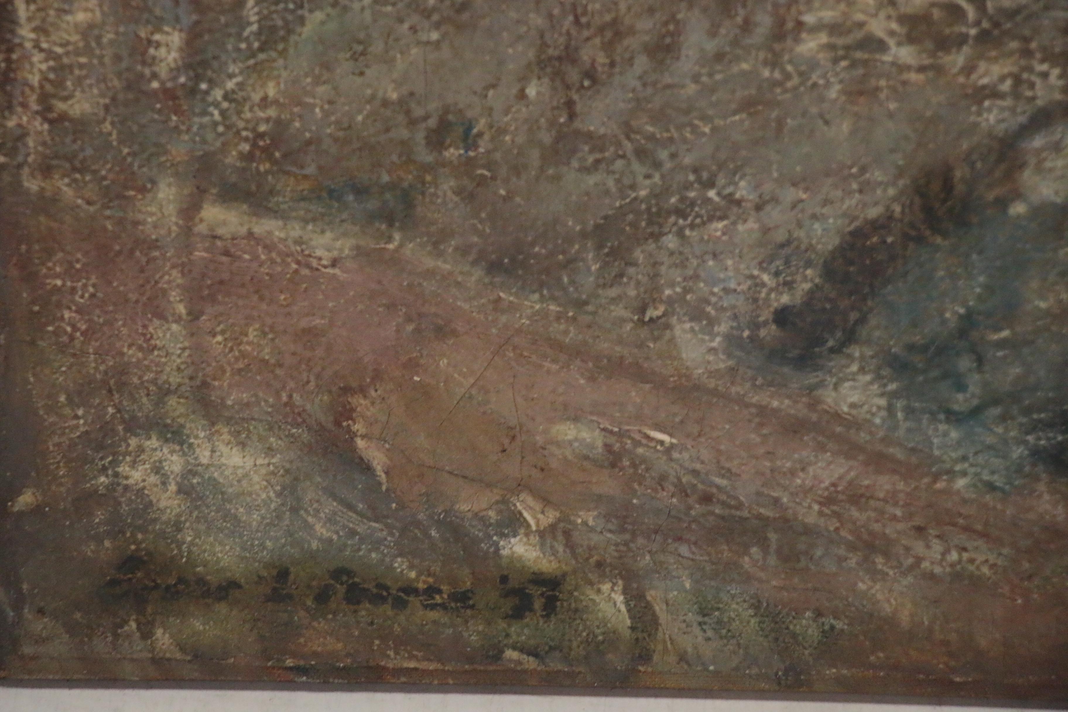 Edgar Lewis Pearce Oil Painting "Manasquan Inlet," 1937