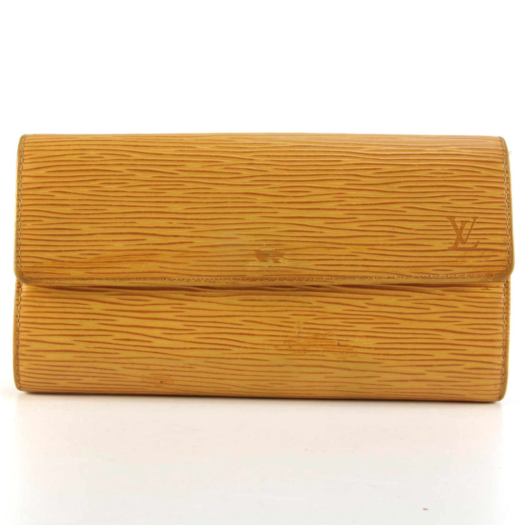 Modified Louis Vuitton Sarah Porte-Tresor Wallet in Mandarin Epi Leather