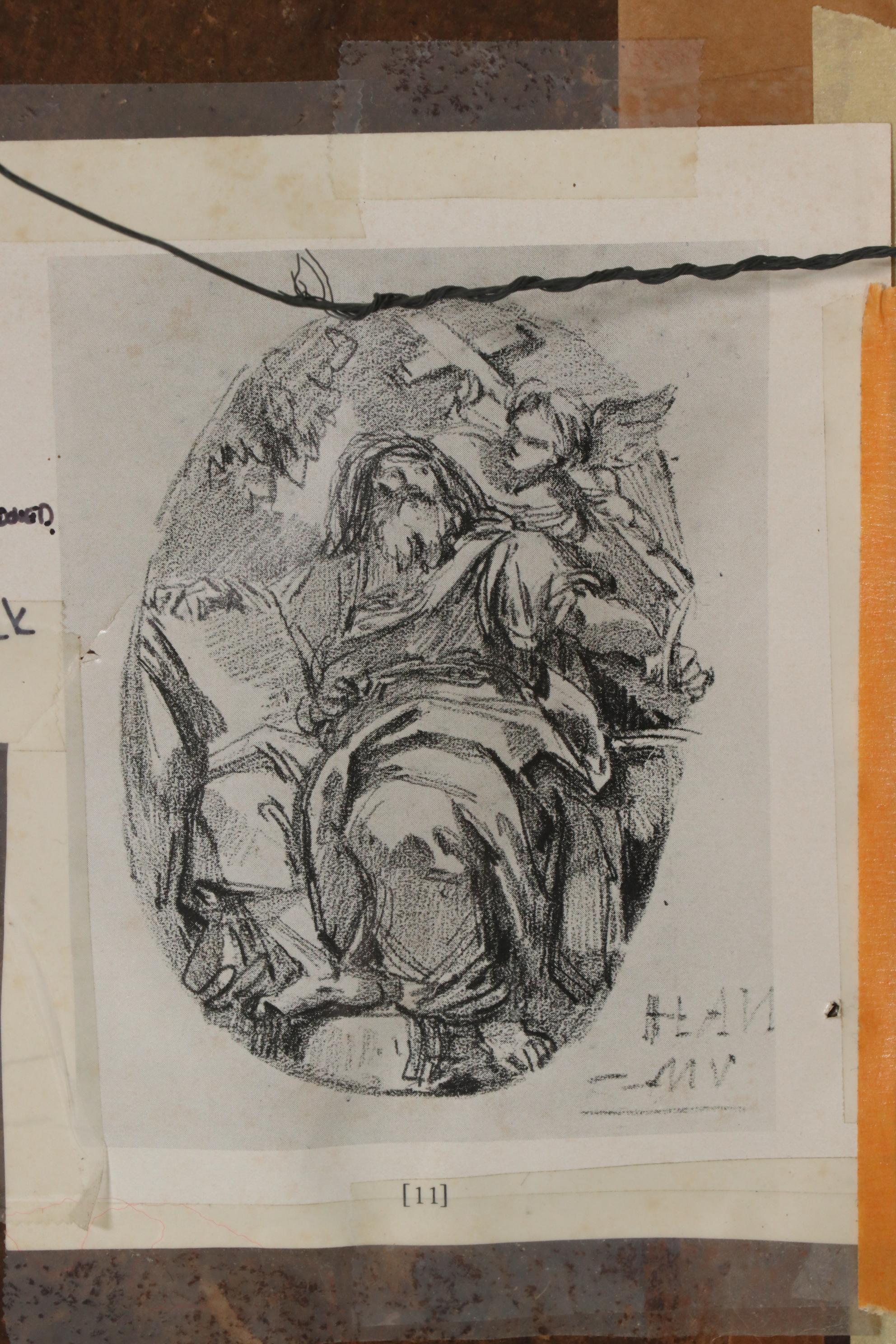 Jean-Honoré Fragonard Red Chalk Drawing "The Prophet Nahum"