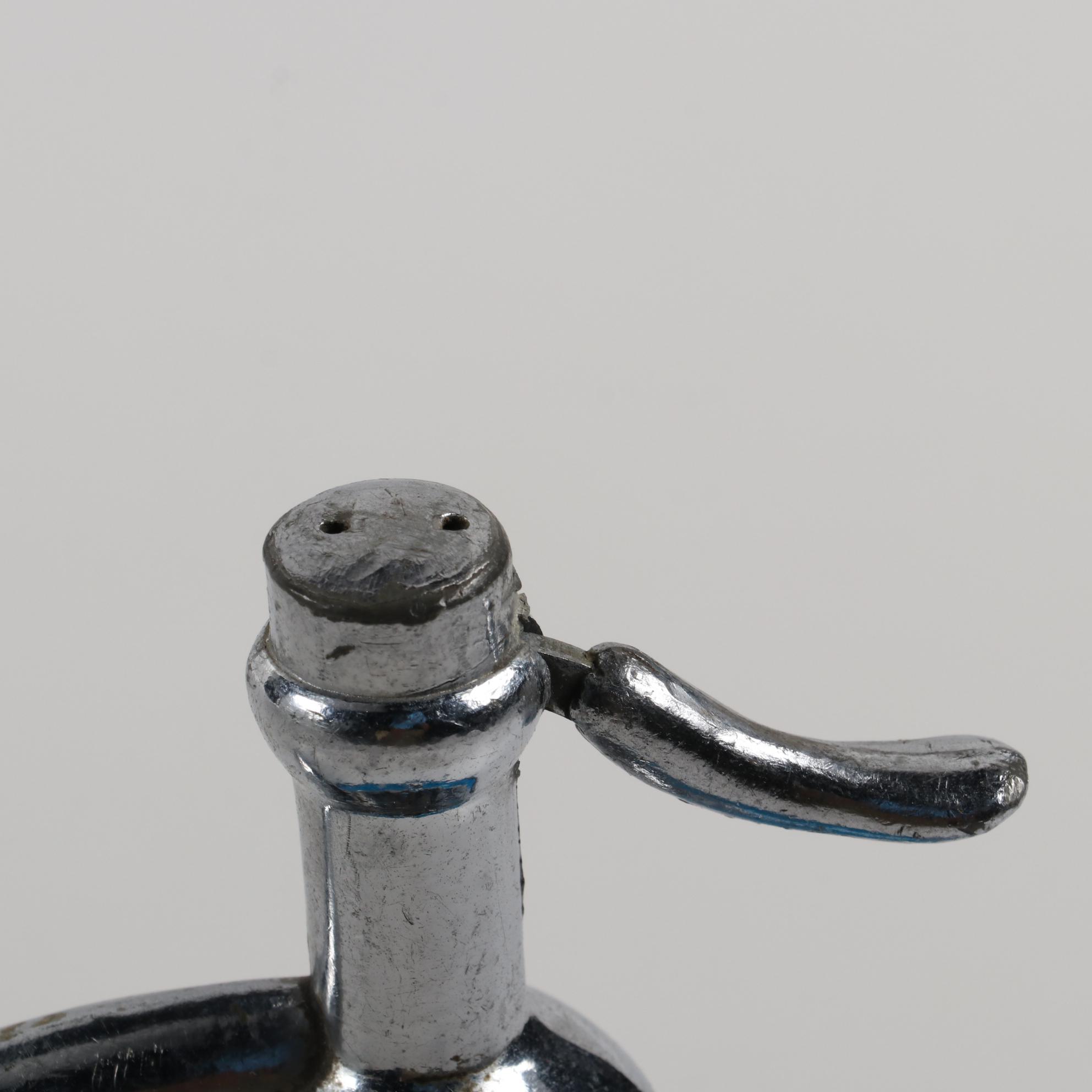 Grand Union Mineral Water Co. Blue Glass Seltzer Bottle, Mid-20th C.