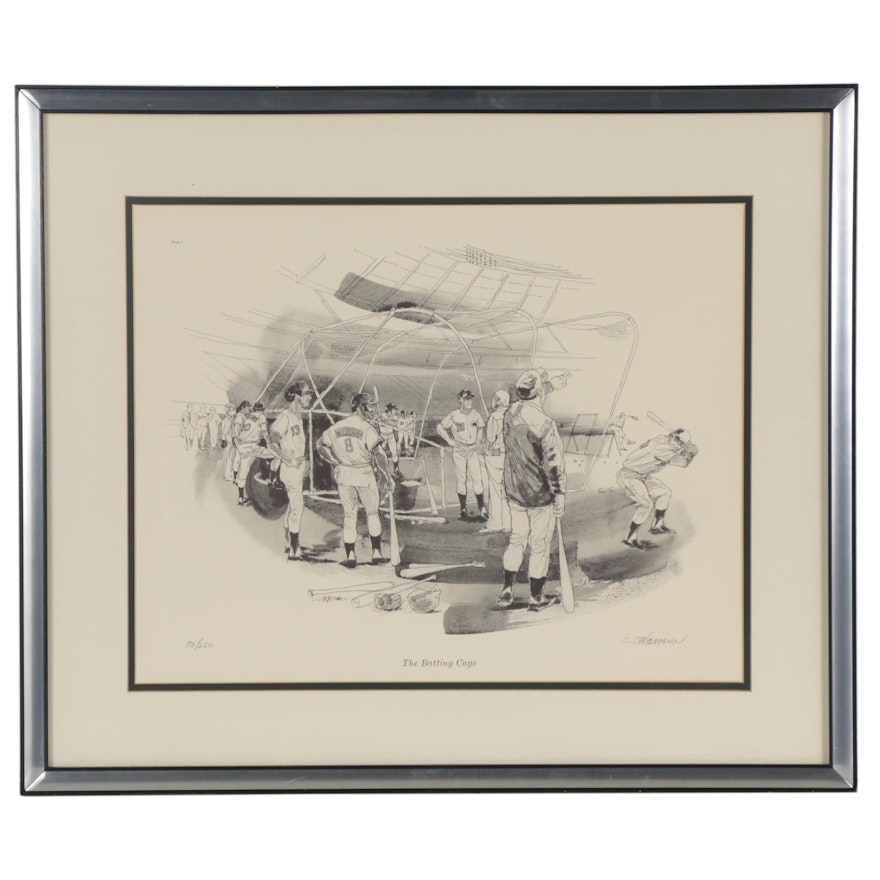 Clint Orlemann Rotogravure "The Batting Cage"