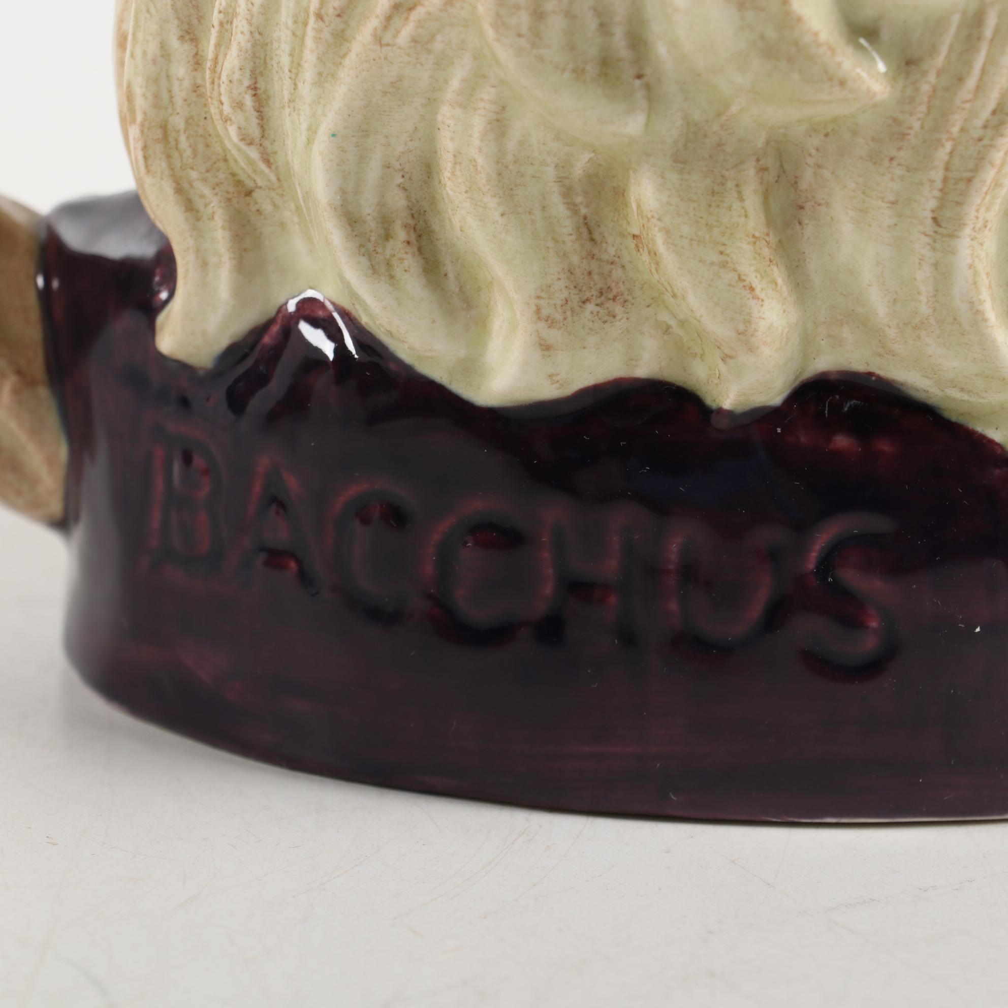 Royal Doulton Character Toby Jug Pitchers "Rip Van Winkle" and "Bacchus"