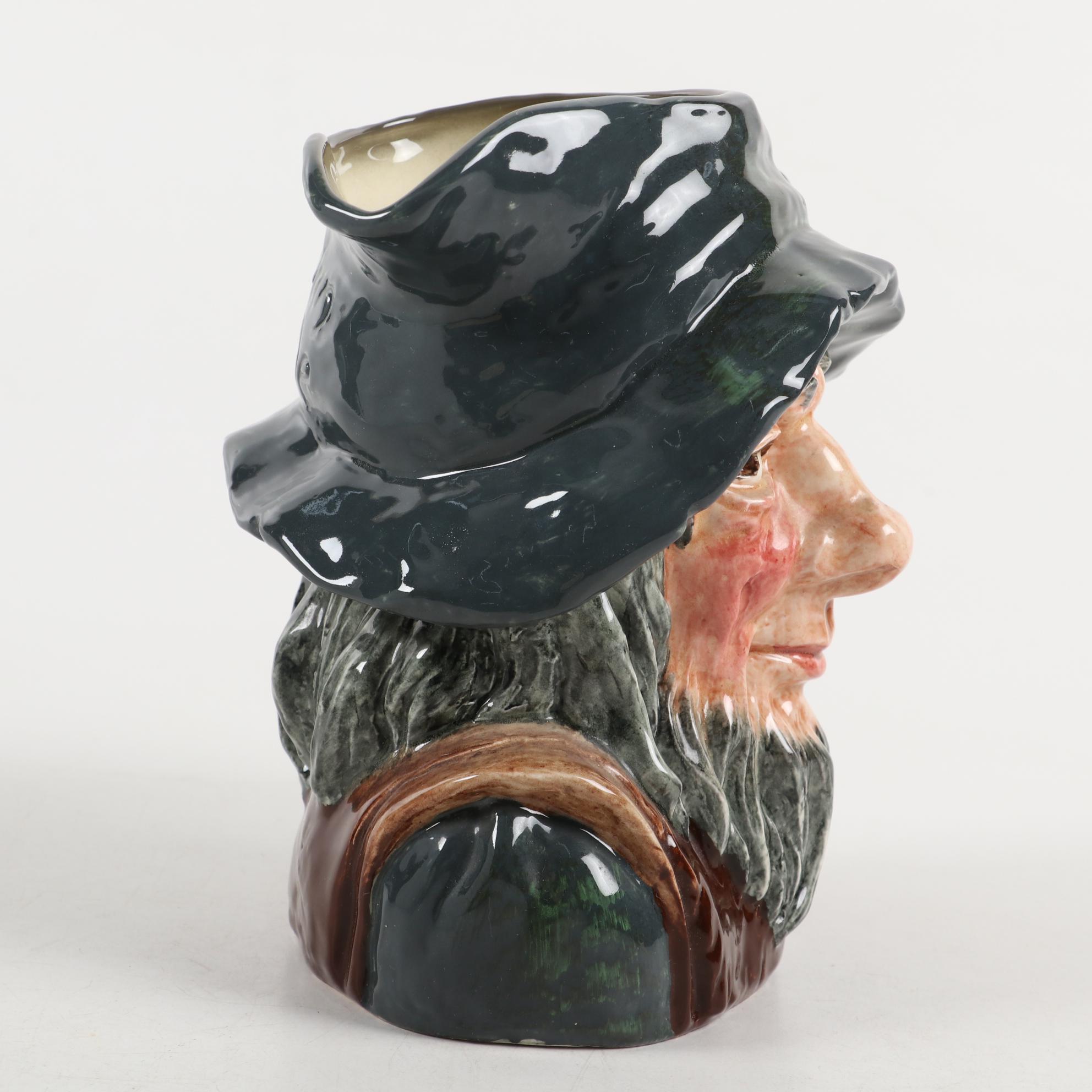 Royal Doulton Character Toby Jug Pitchers "Rip Van Winkle" and "Bacchus"