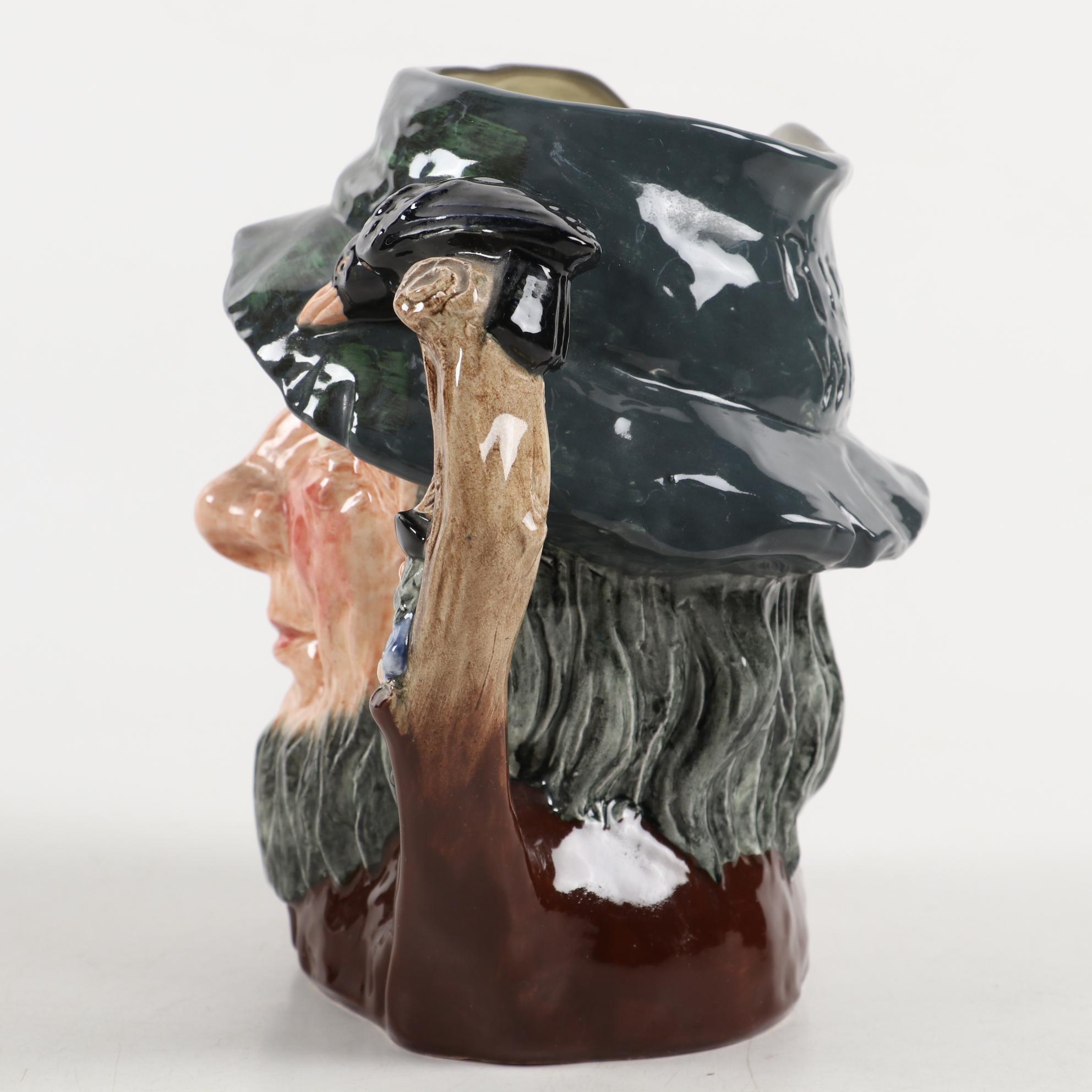 Royal Doulton Character Toby Jug Pitchers "Rip Van Winkle" and "Bacchus"