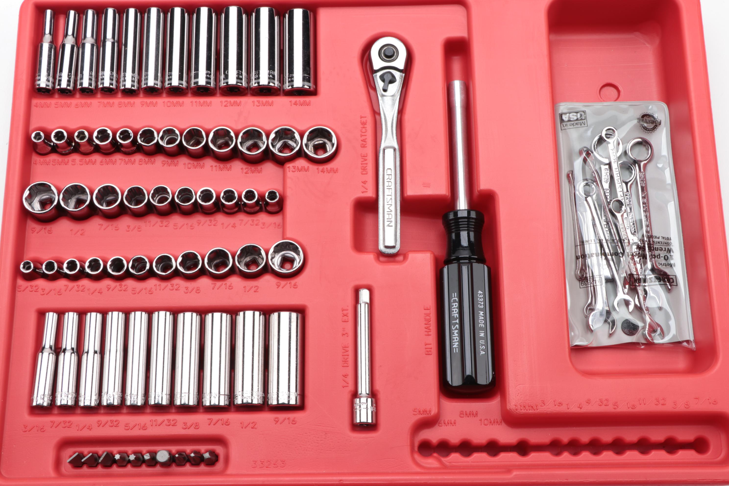Craftsman 4 Drawer Socket Wrench Organization Set with Carrying Case