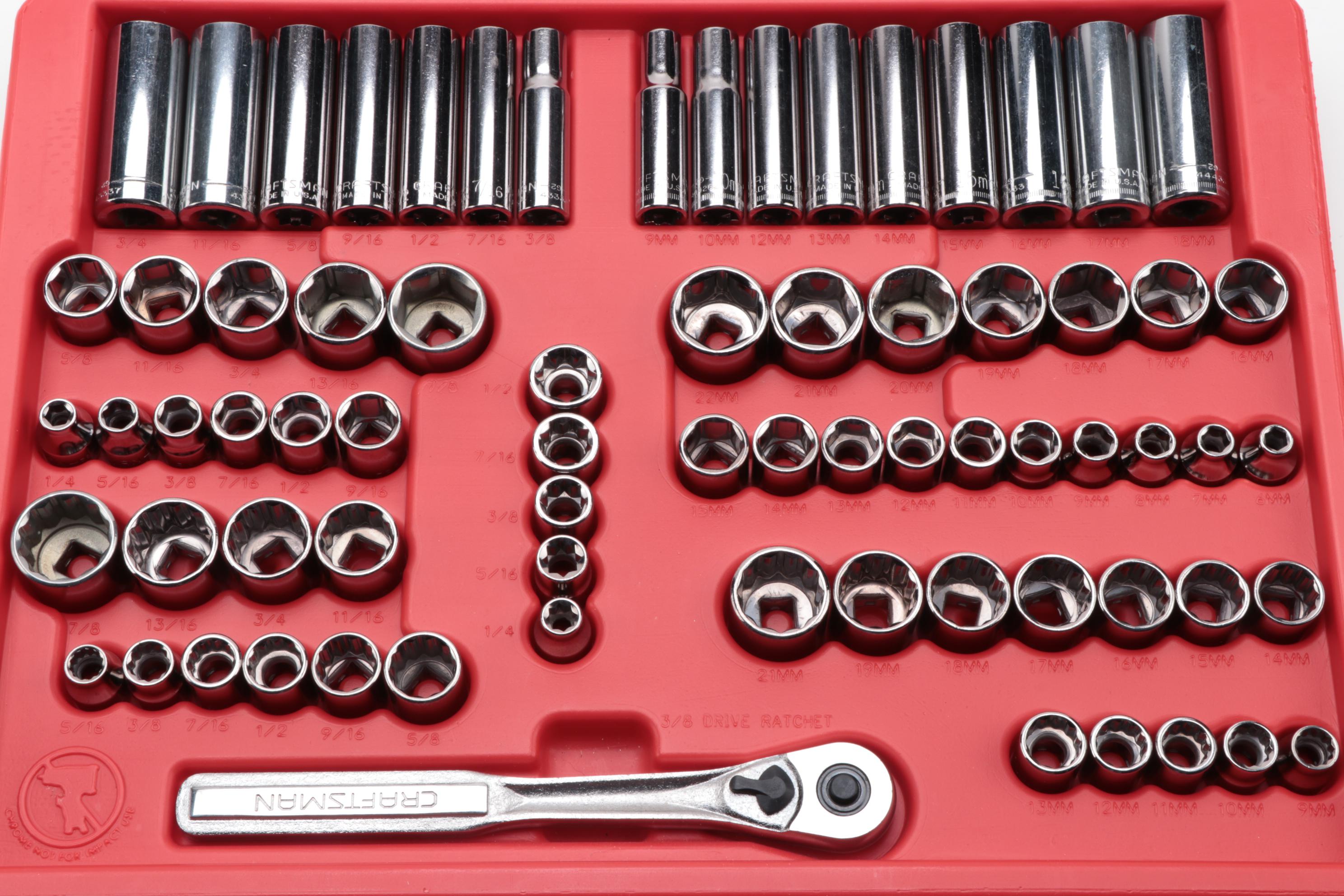 Craftsman 4 Drawer Socket Wrench Organization Set with Carrying Case
