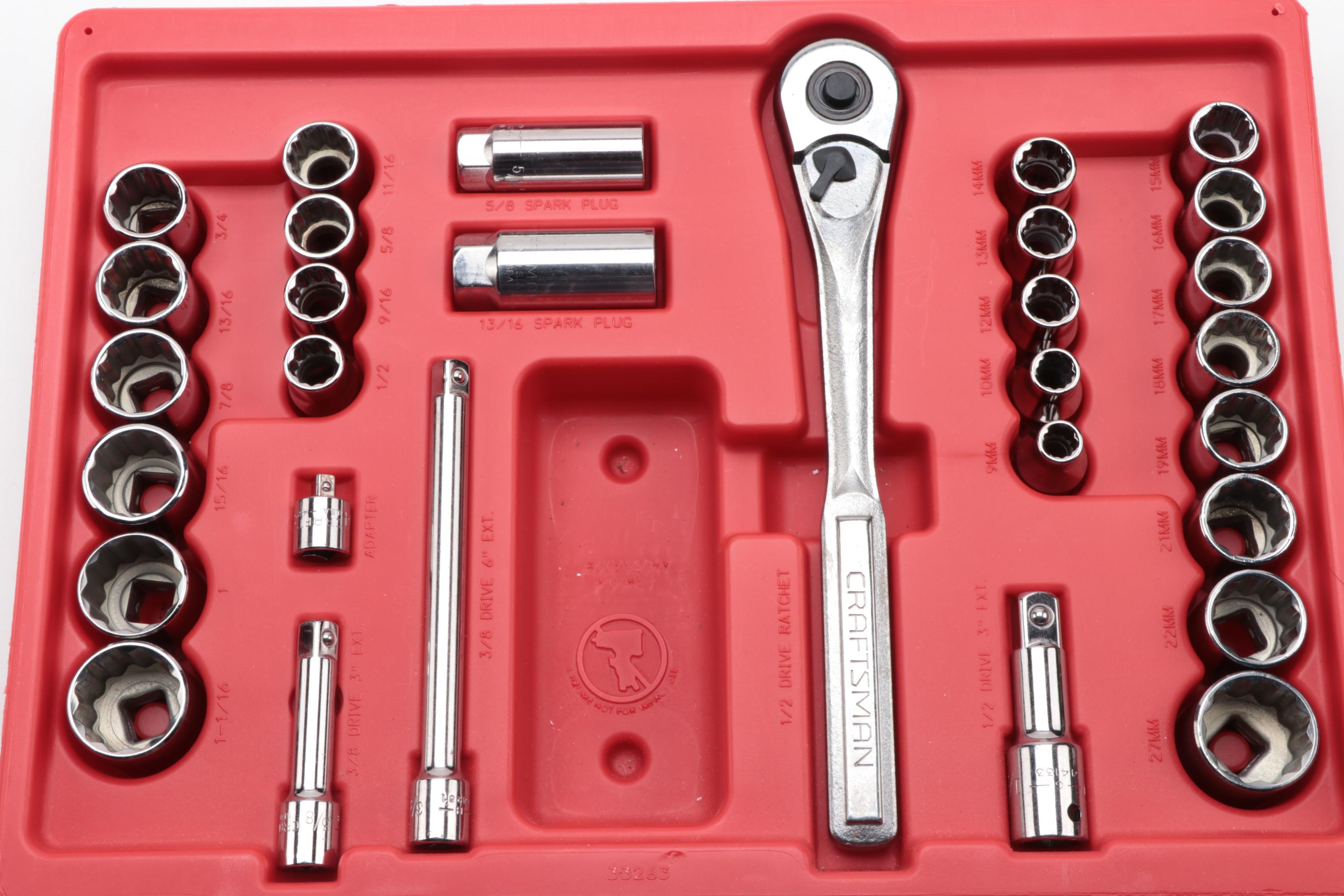 Craftsman 4 Drawer Socket Wrench Organization Set with Carrying Case