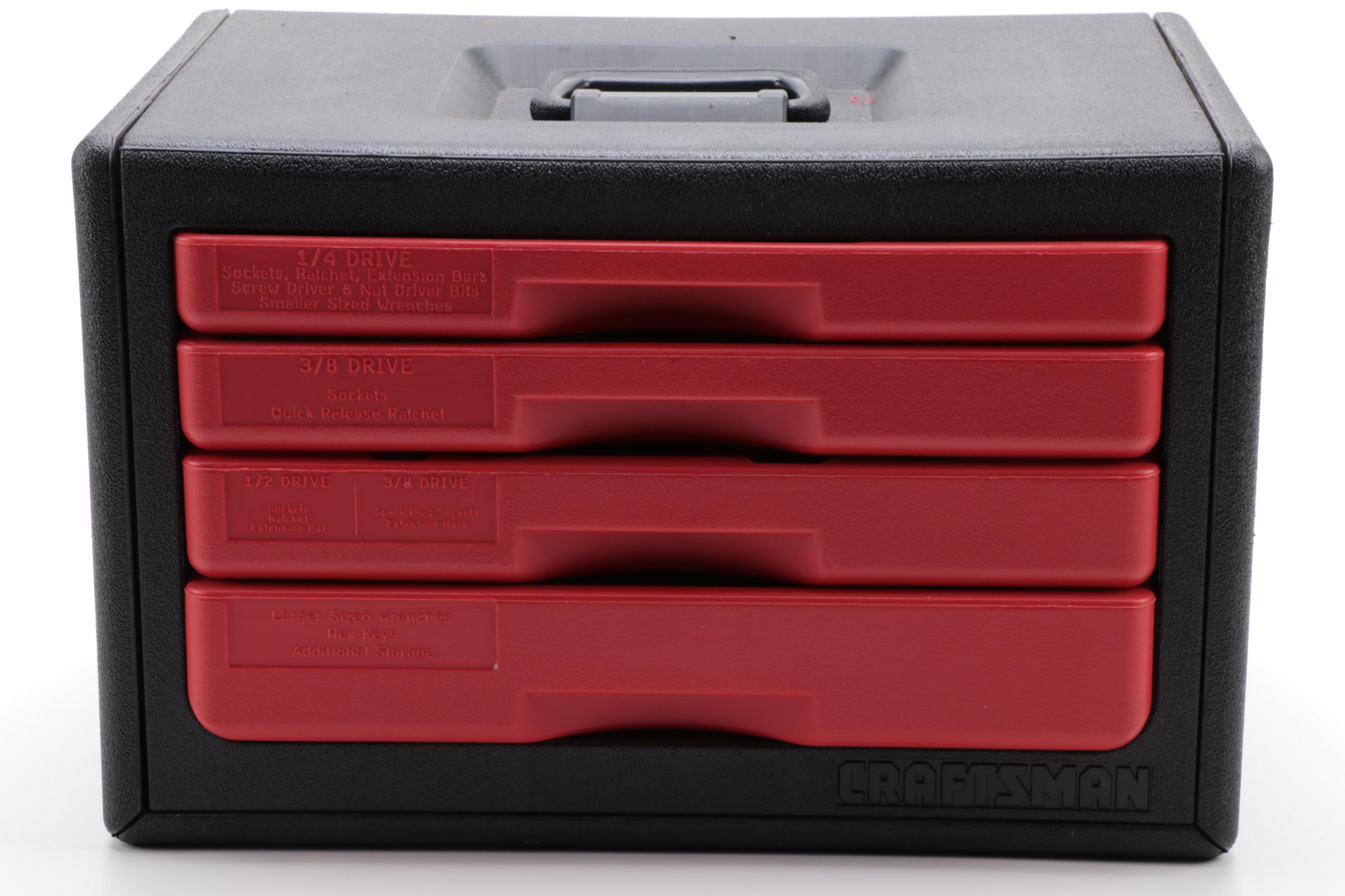 Craftsman 4 Drawer Socket Wrench Organization Set with Carrying Case