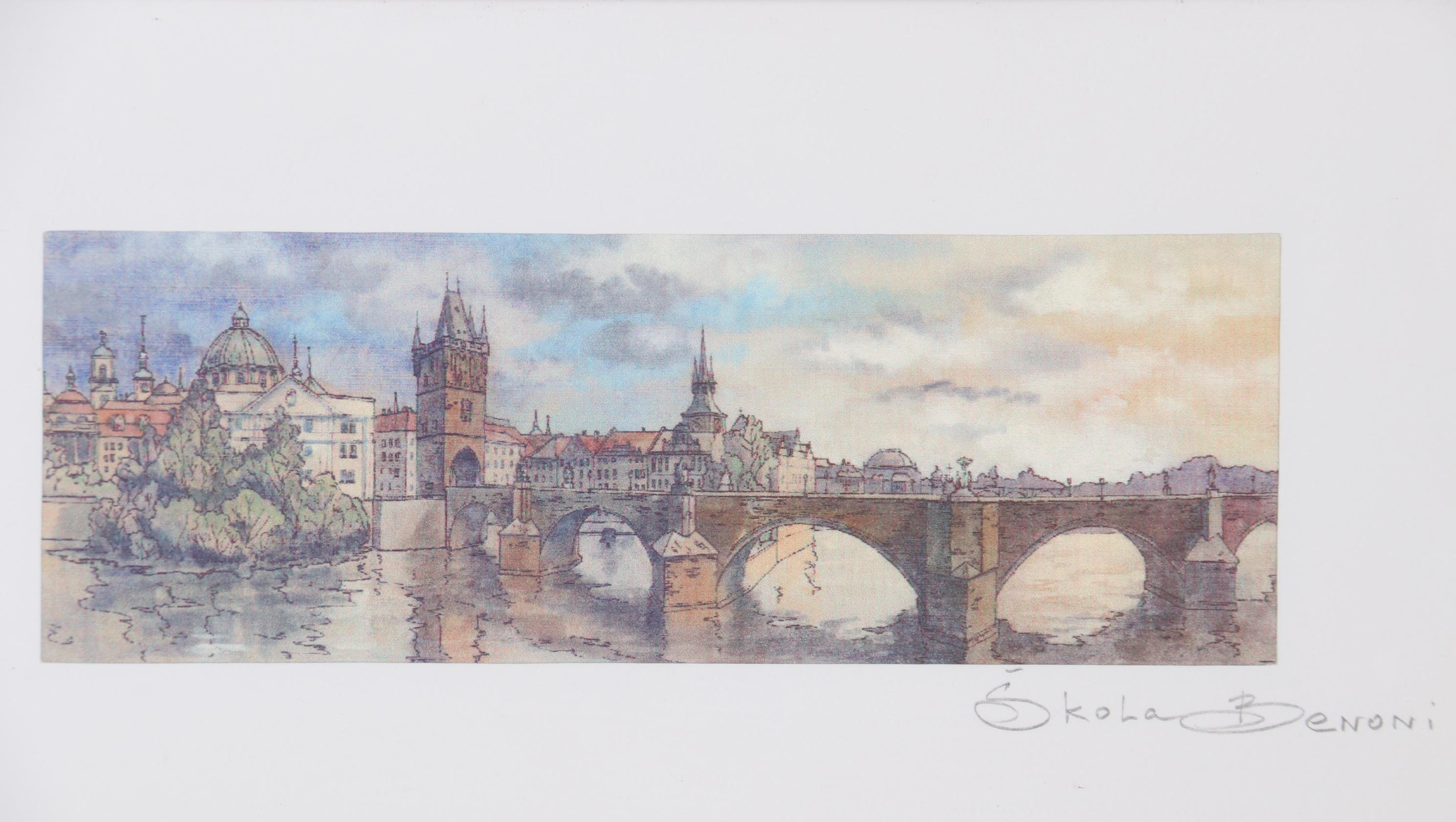 Škola Benoni Giclée of Charles Bridge in Prague