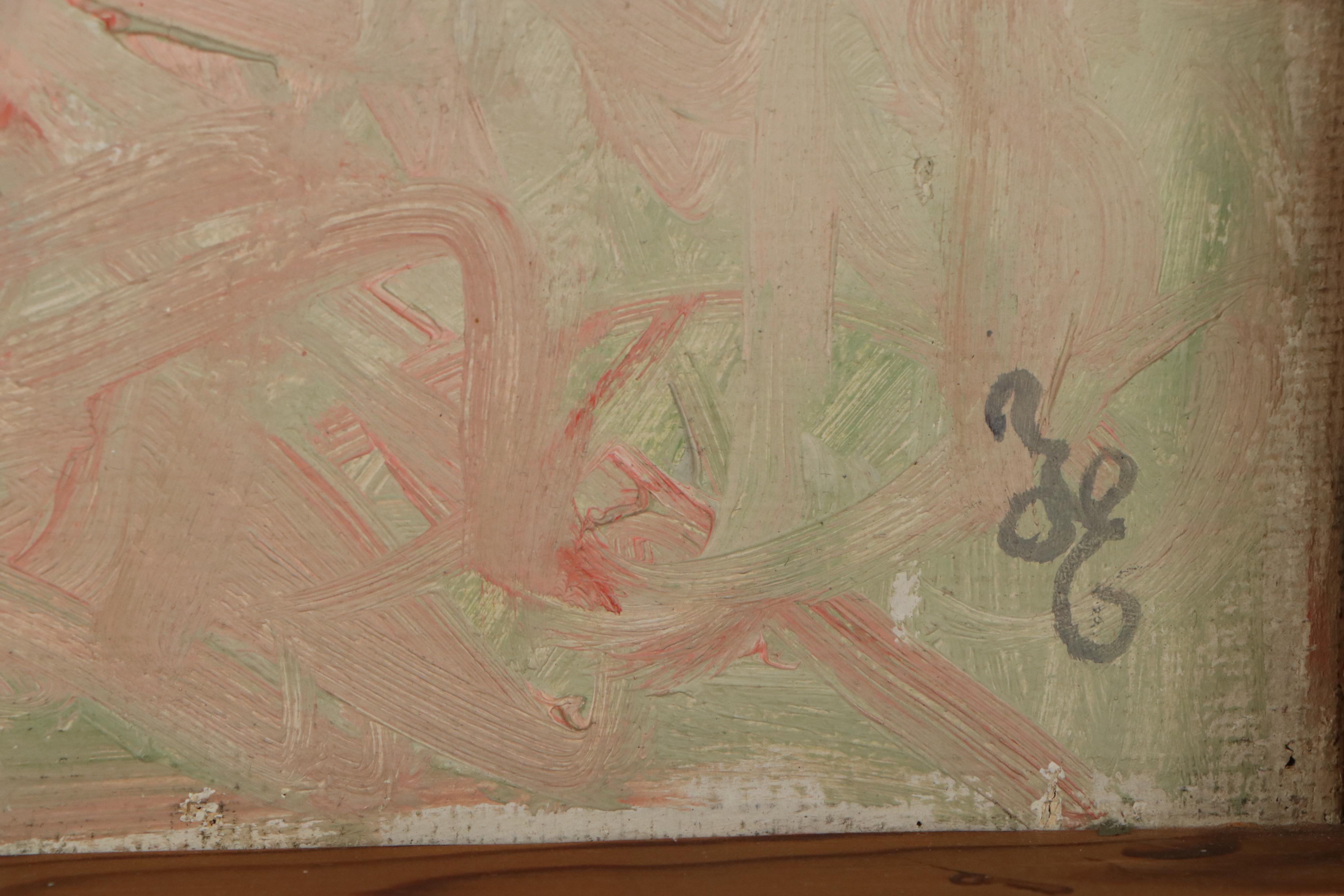 Hans Eriksen Oil Painting "Moo Ikke Ferniseres!" 1955