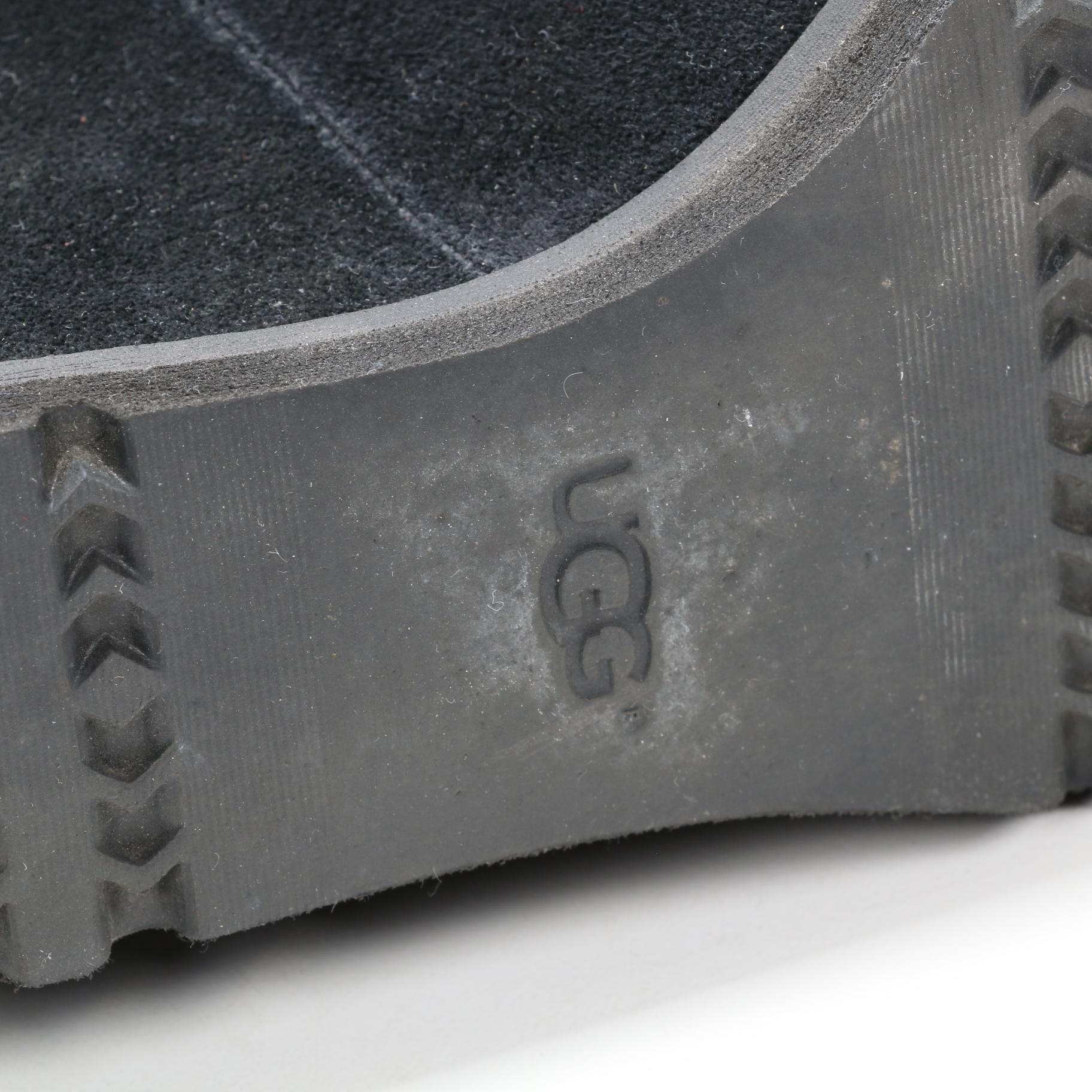 UGG Soliel Black Suede Mid-Calf Wedge Boots