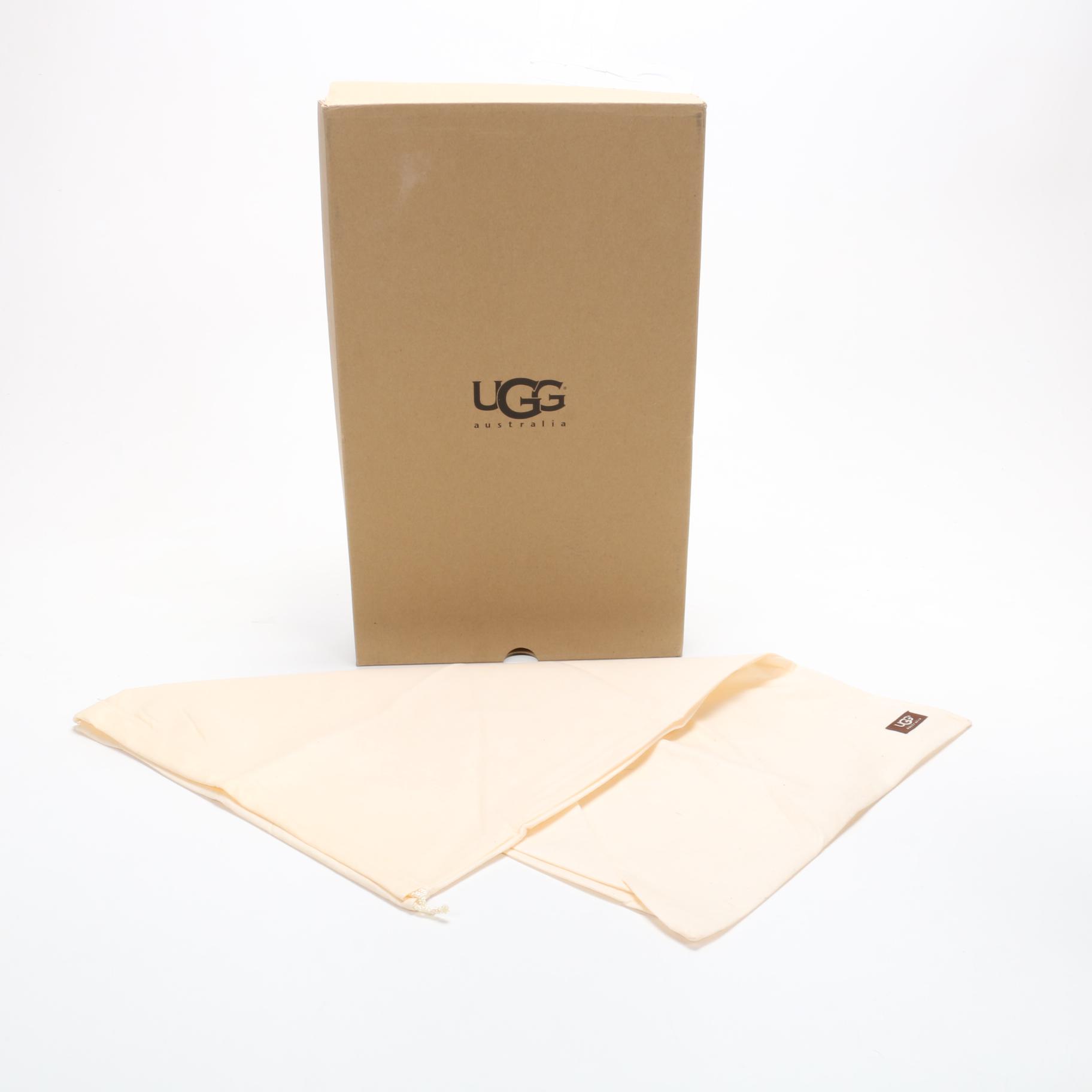 UGG Soliel Black Suede Mid-Calf Wedge Boots