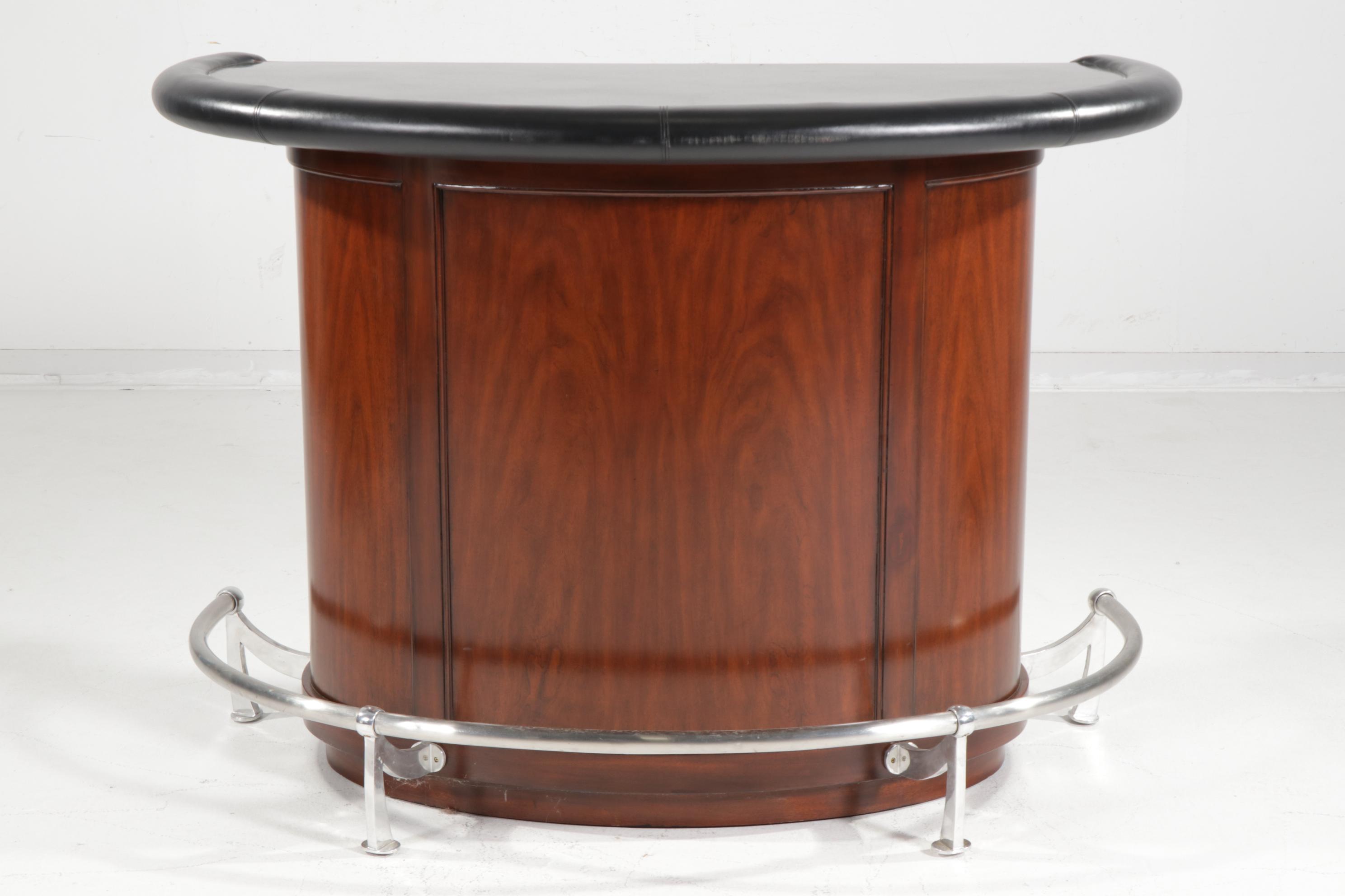 Thomasville Bogart Collection "El Morocco" Home Bar and Pair of Barstools