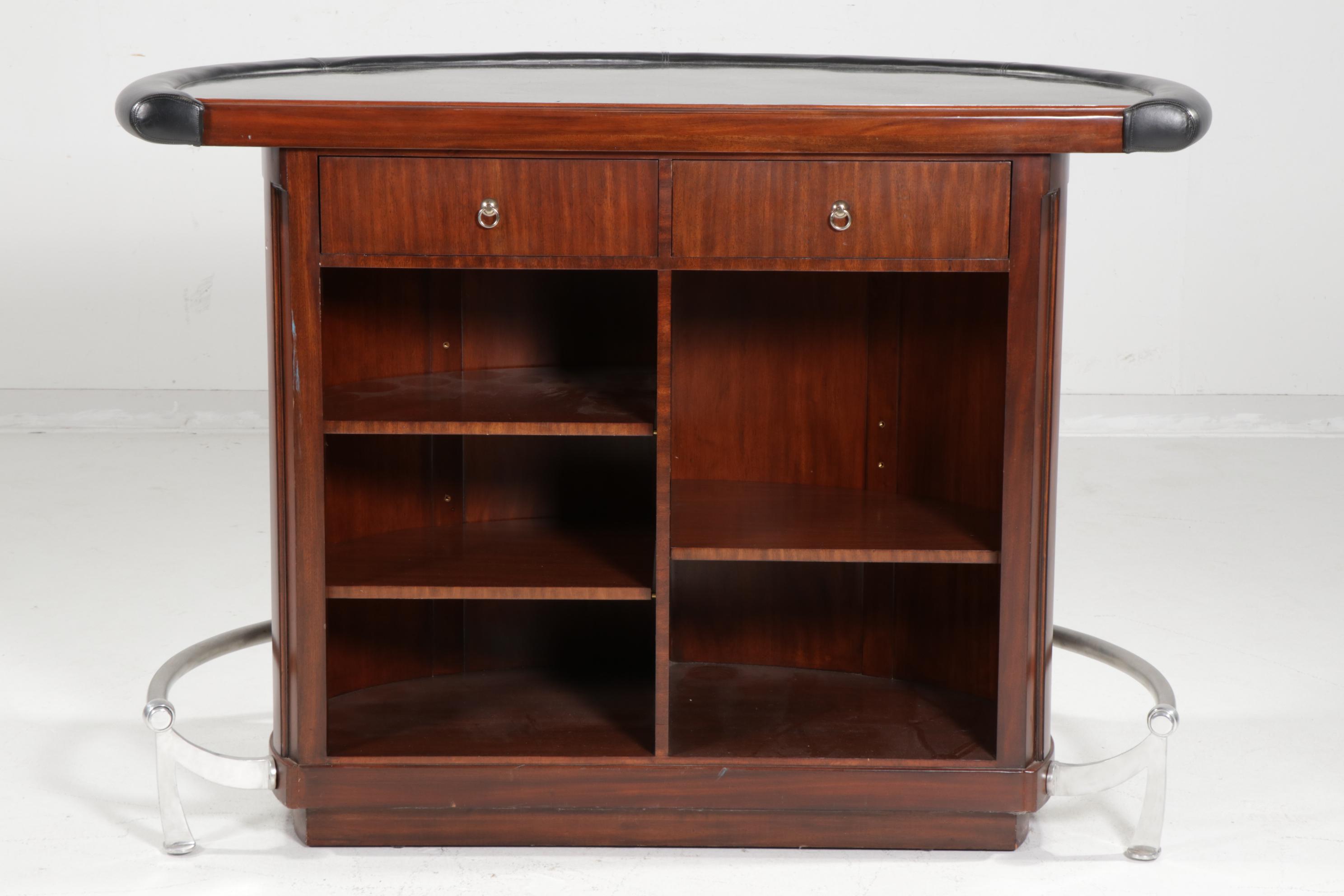 Thomasville Bogart Collection "El Morocco" Home Bar and Pair of Barstools