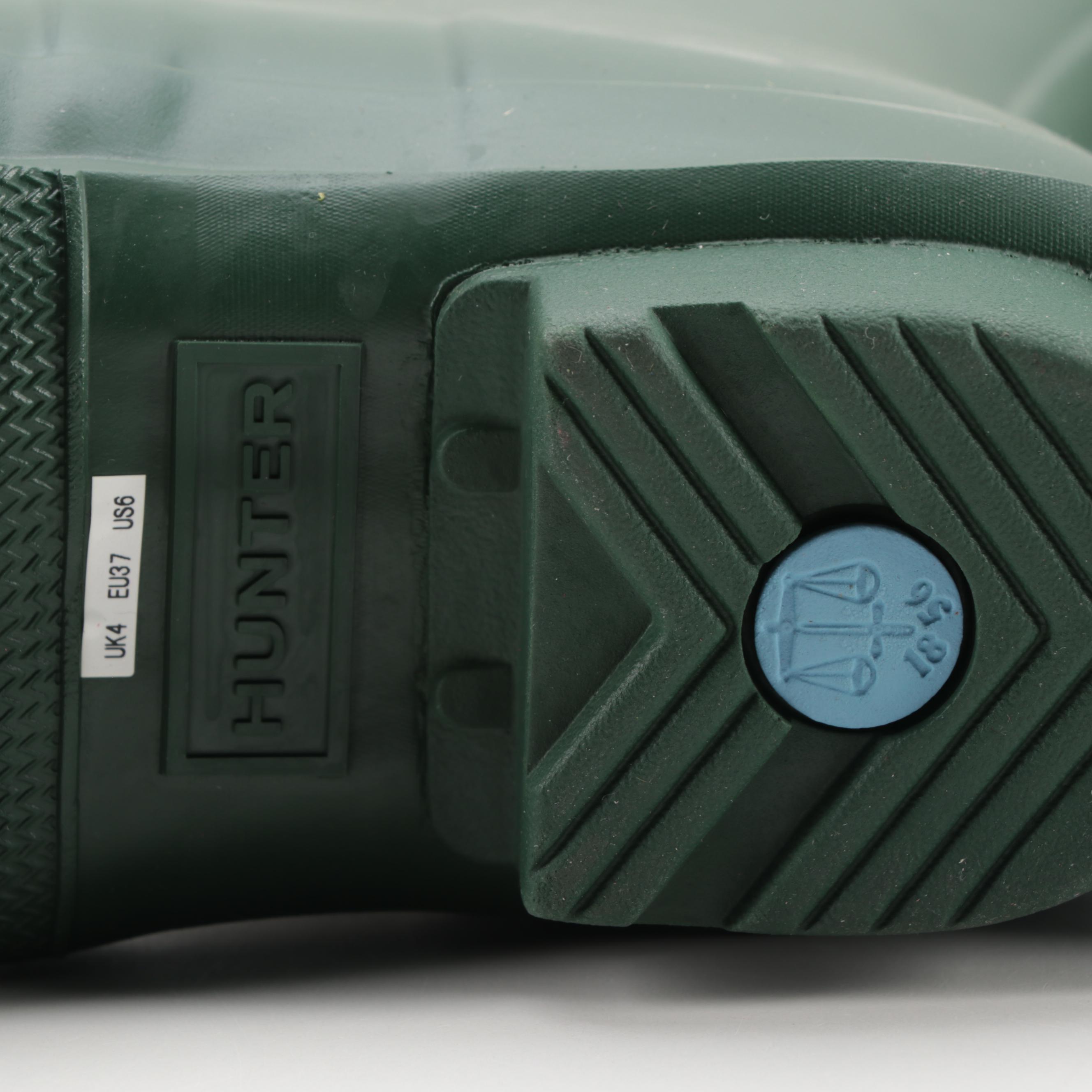Hunter Original Tall Rain Boots in Matte Green with Box, Size 6