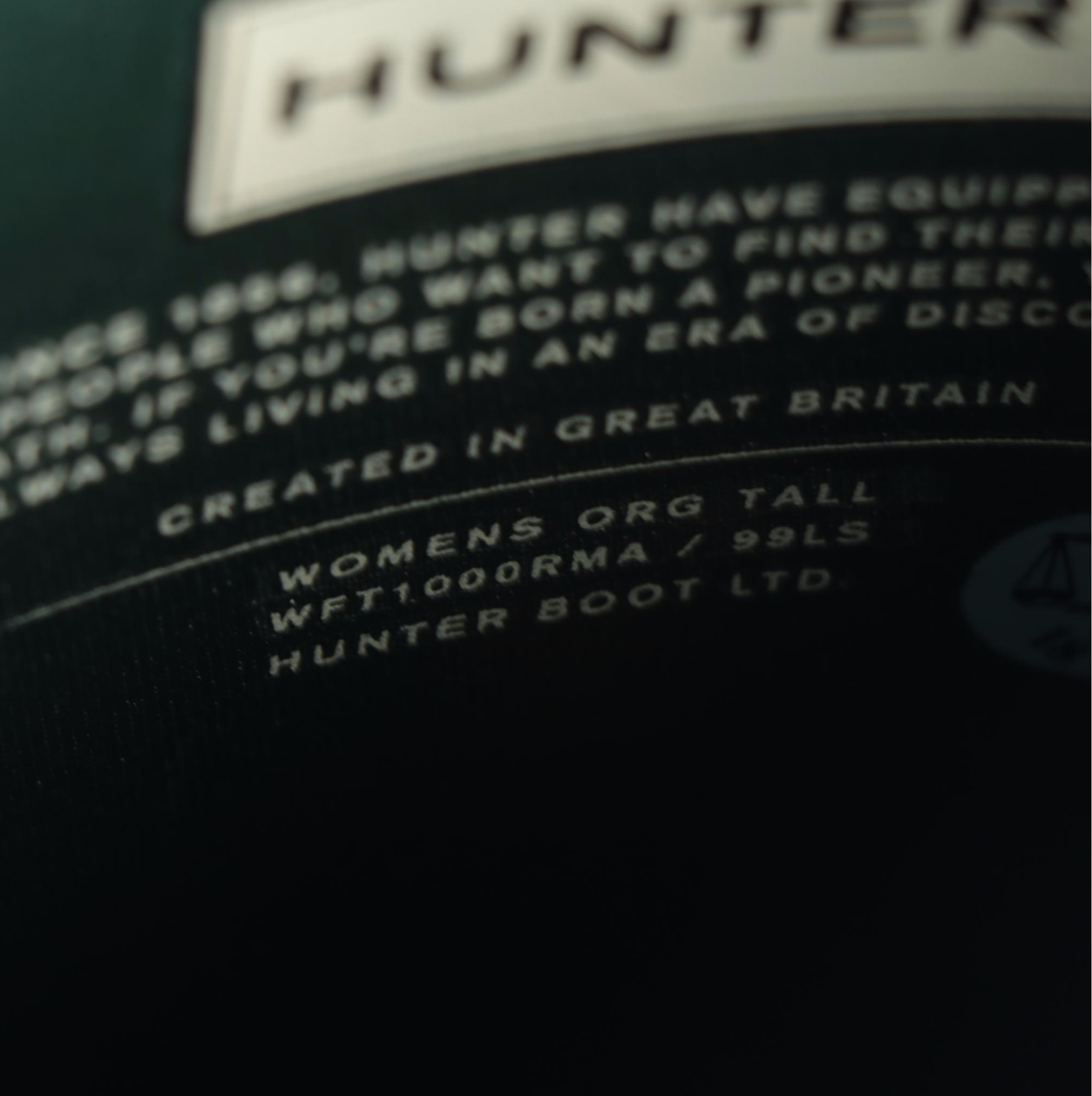 Hunter Original Tall Rain Boots in Matte Green with Box, Size 6