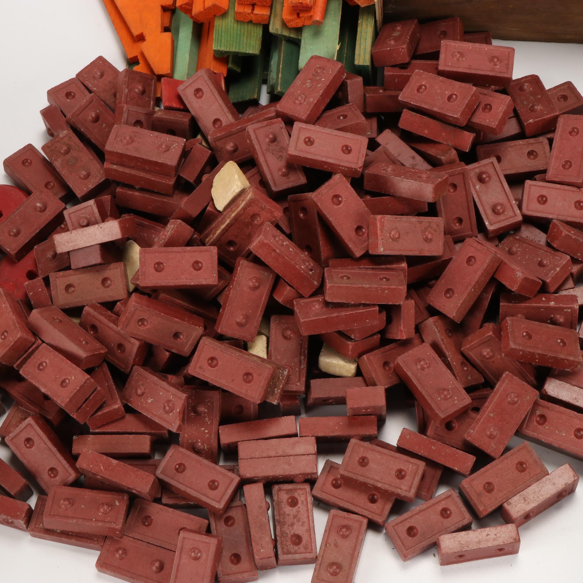 A.C. Gilbert Co. Erector Brik and Erector Set Pieces and Other Toys, Mid-20th C.