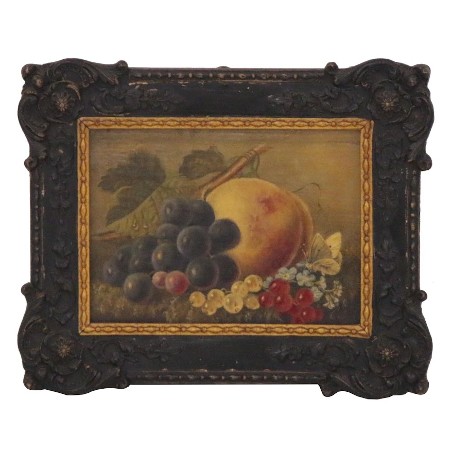 Still Life Oil Painting with Fruit, circa 1878