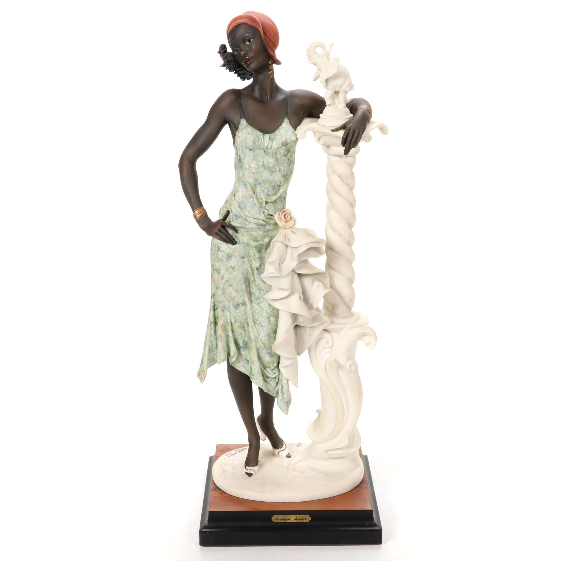 Giuseppe Armani Limited Edition "Black Lady with Elephant" Porcelain Figure