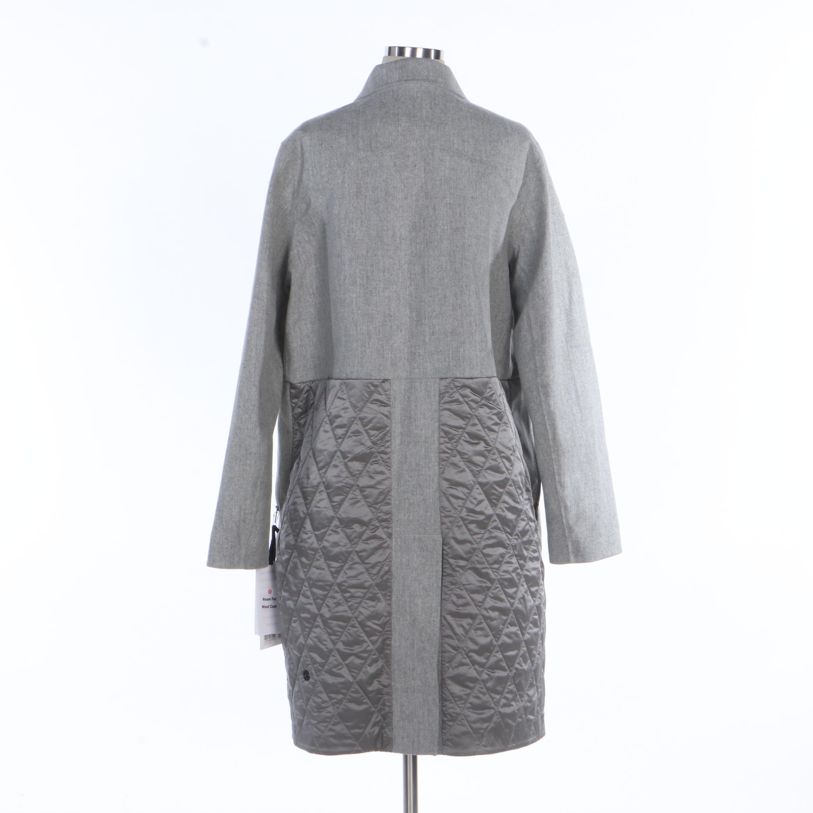 Lululemon Gray "Roam Far" Wool Blend Coat