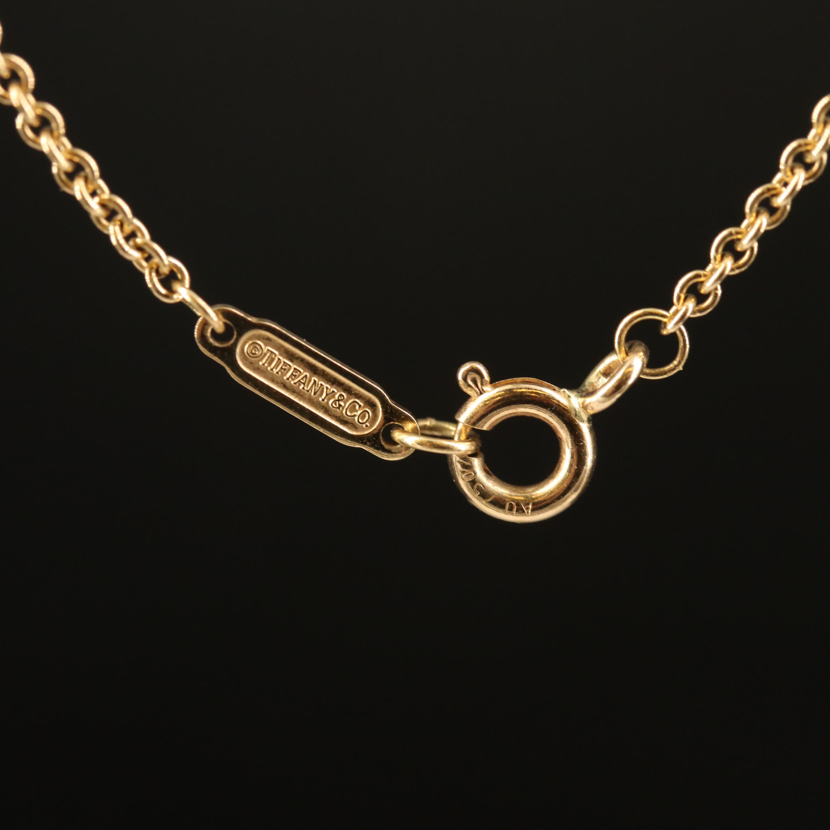 Elsa Peretti for Tiffany & Co. Vintage 18K Open Heart Pendant Necklace