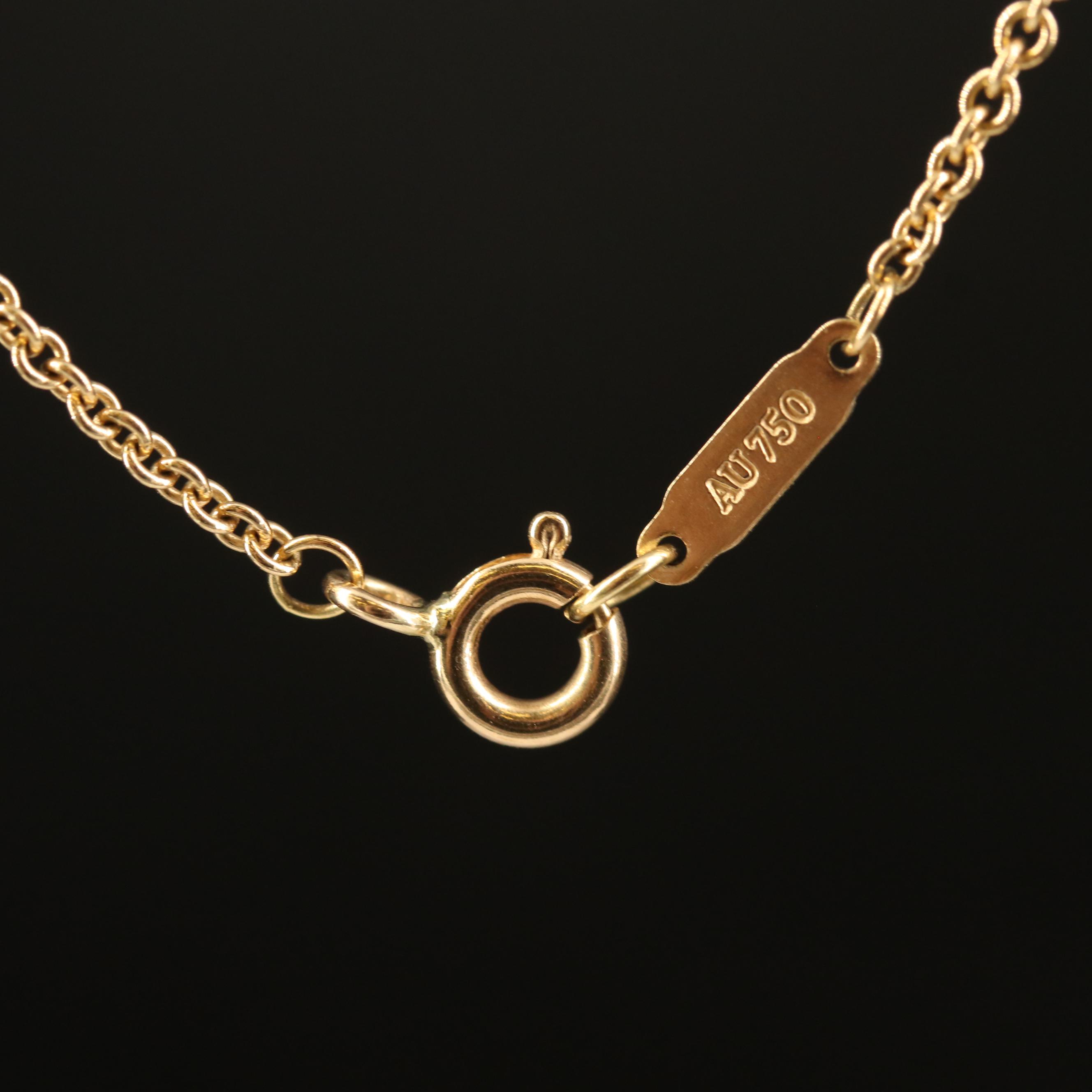 Elsa Peretti for Tiffany & Co. Vintage 18K Open Heart Pendant Necklace