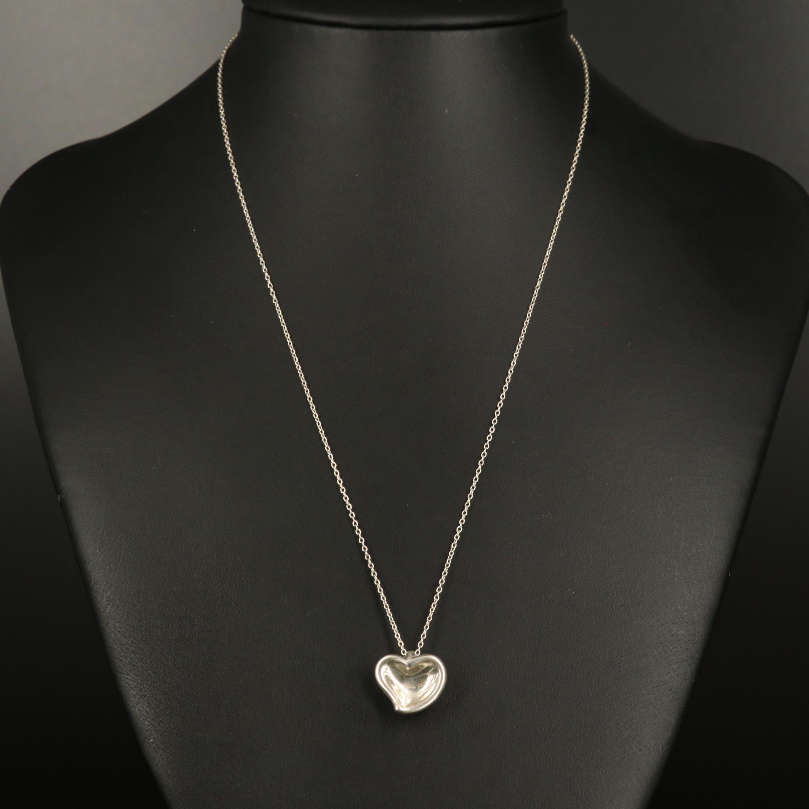 Elsa Peretti for Tiffany & Co. "Carved Heart" Pendant Necklace