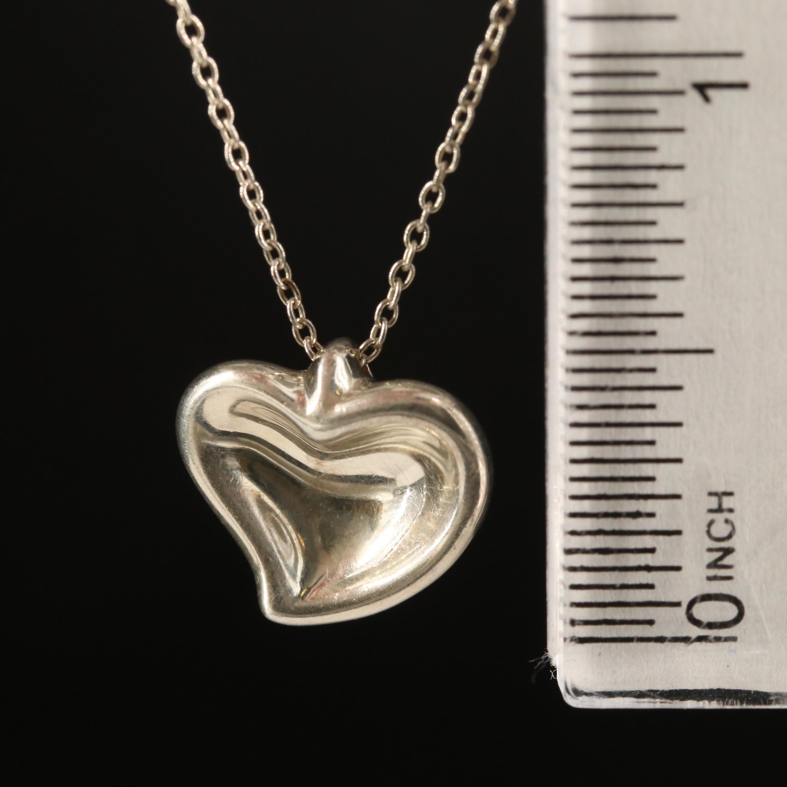Elsa Peretti for Tiffany & Co. "Carved Heart" Pendant Necklace