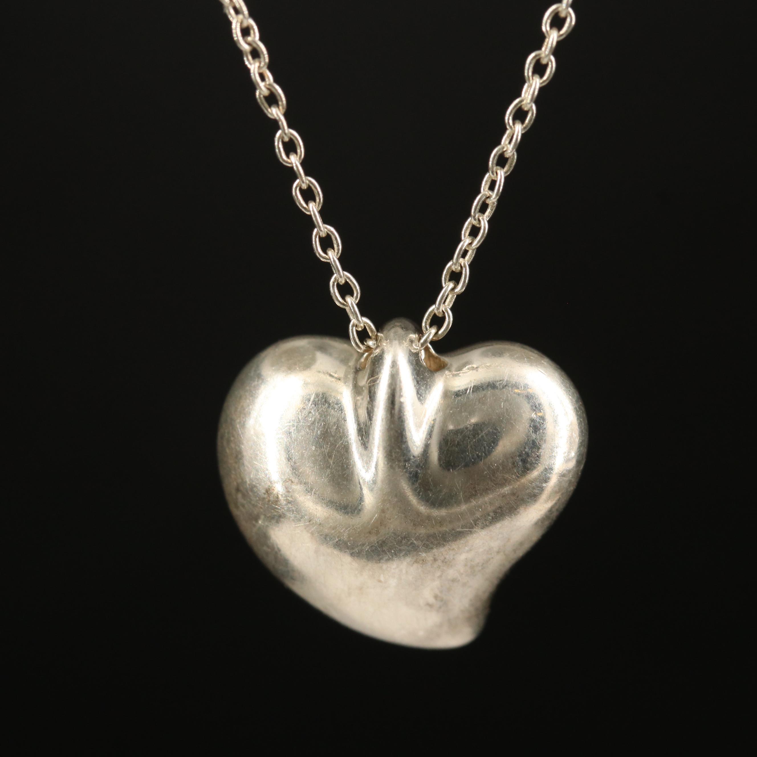 Elsa Peretti for Tiffany & Co. "Carved Heart" Pendant Necklace