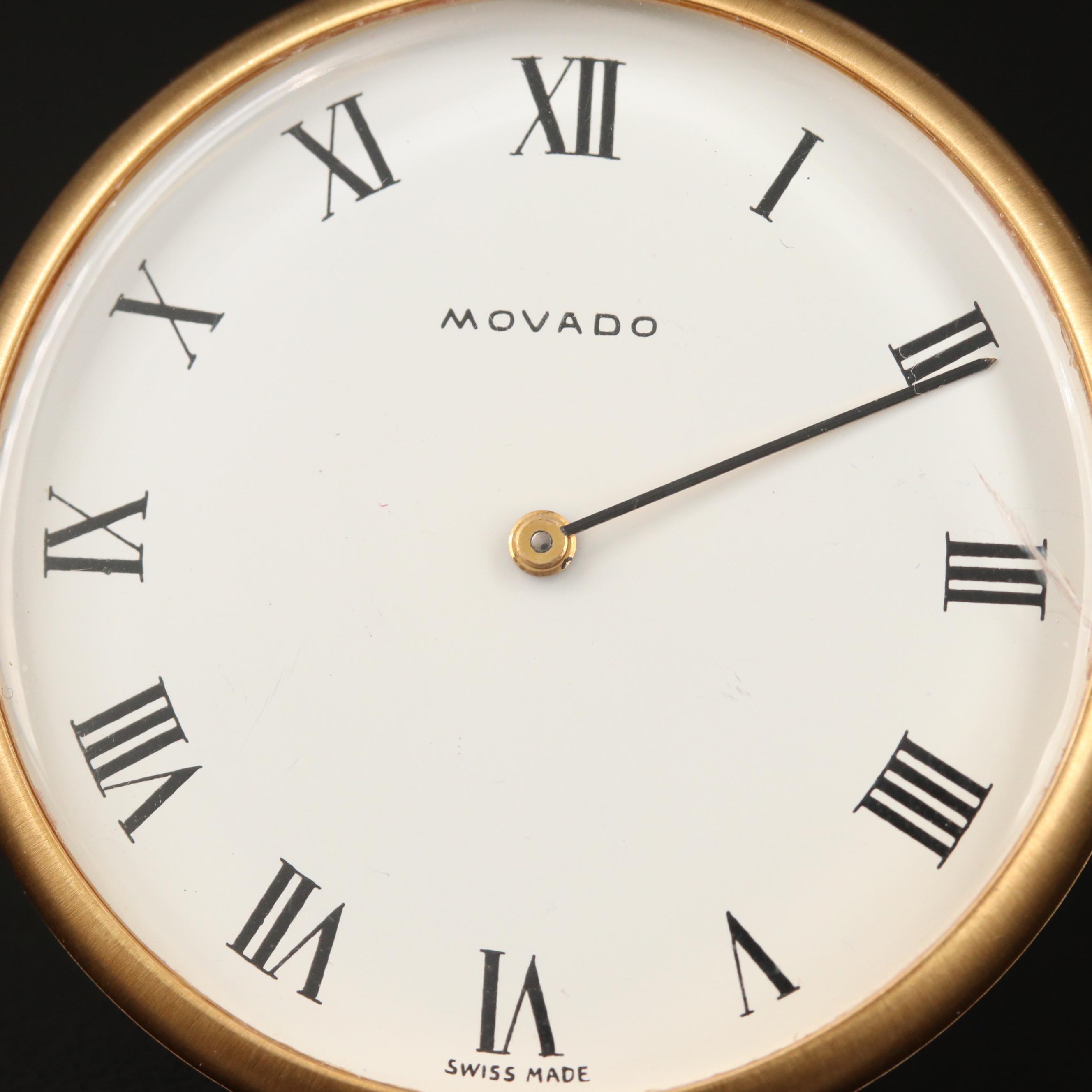 Vintage Movado 18K Gold Open Face Pocket Watch
