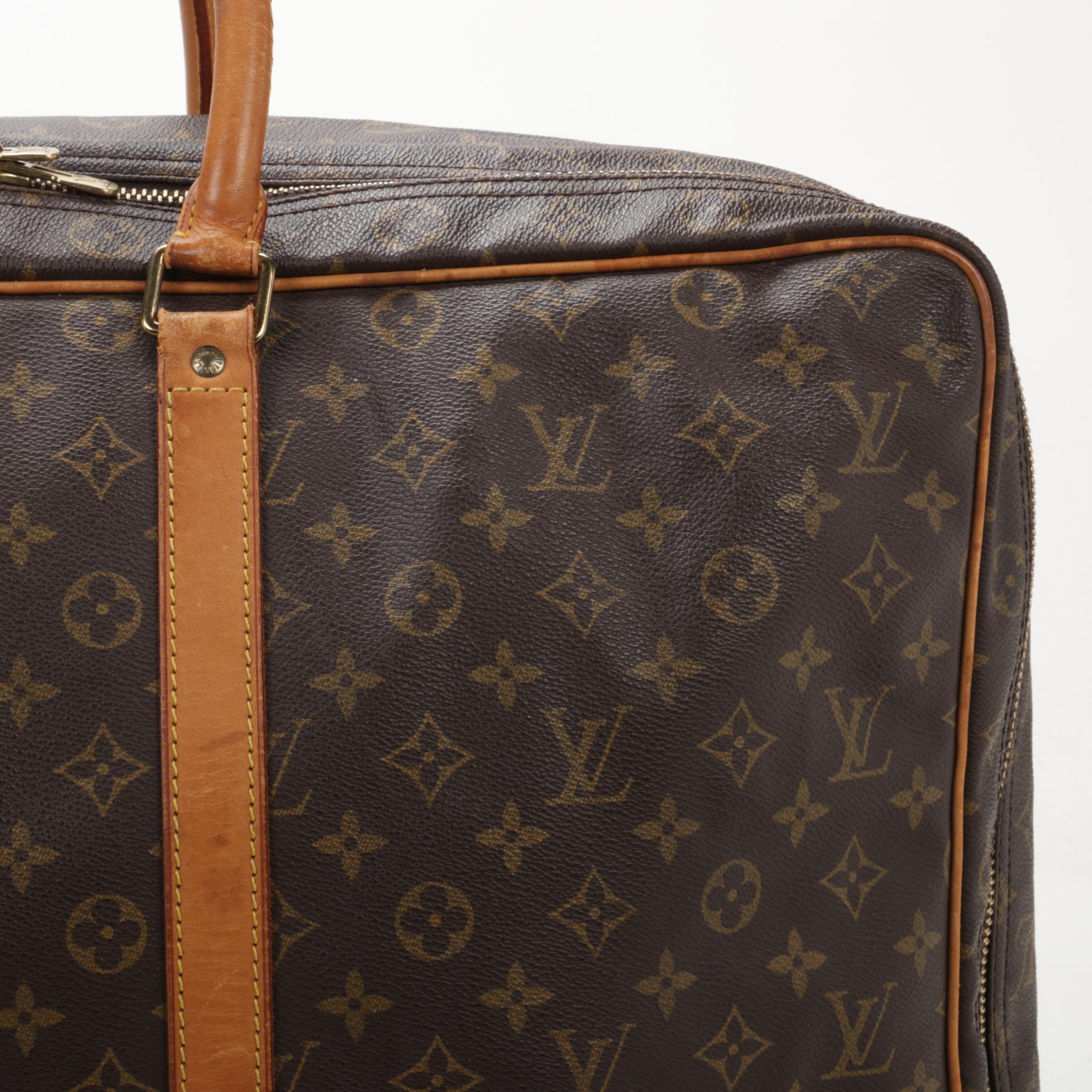 Louis Vuitton Sirius 50 Suitcase in Monogram Canvas and Vachetta Leather
