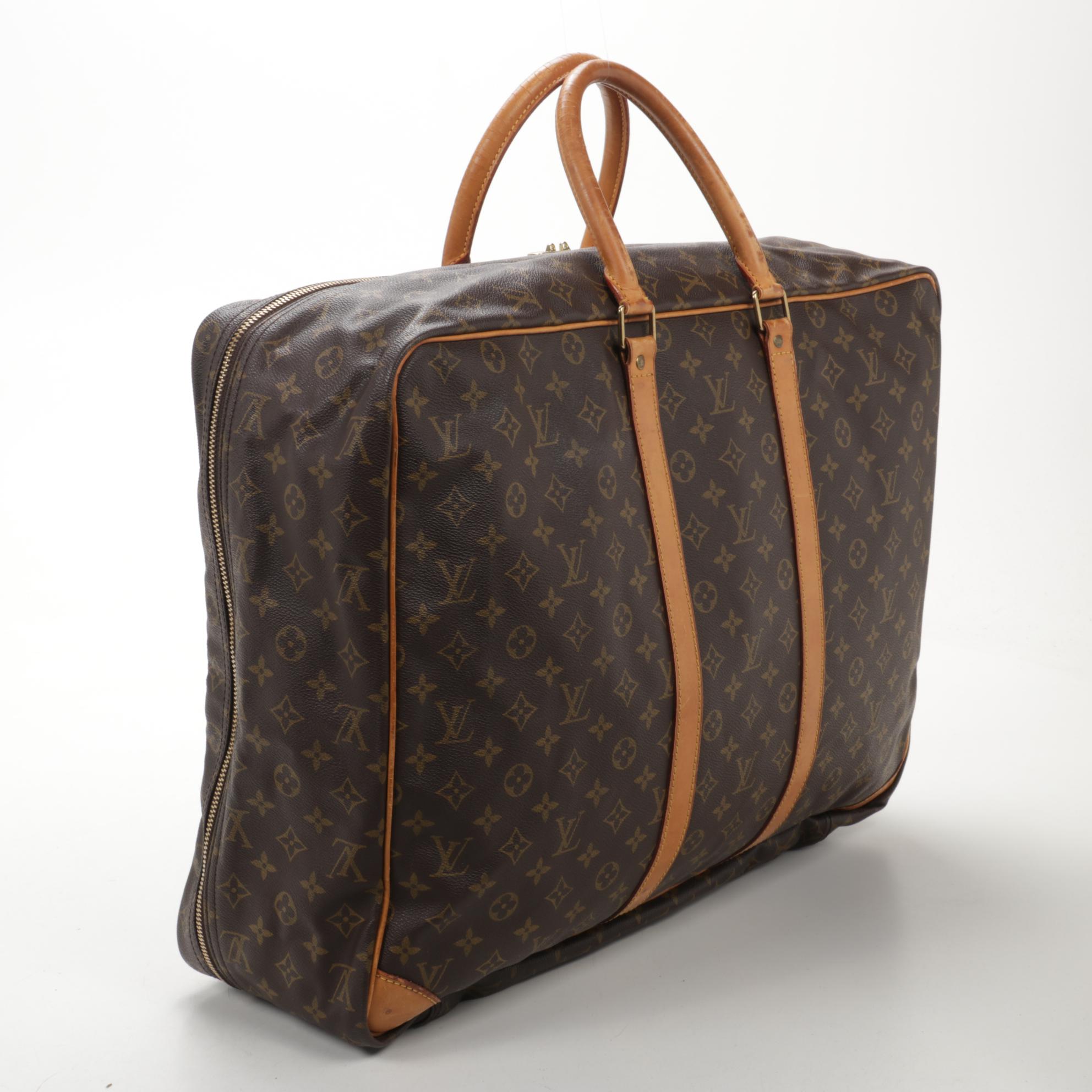 Louis Vuitton Sirius 50 Suitcase in Monogram Canvas and Vachetta Leather