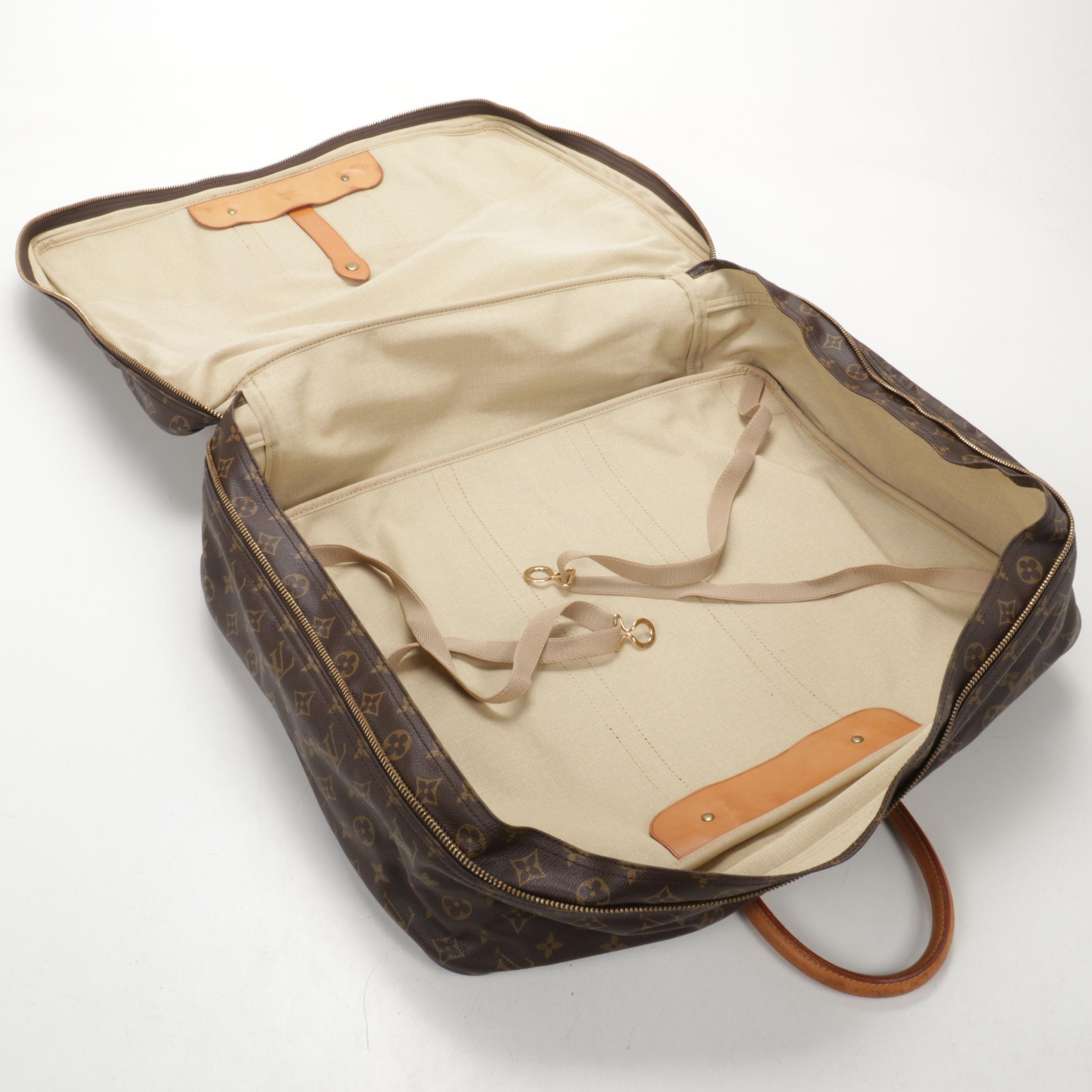 Louis Vuitton Sirius 50 Suitcase in Monogram Canvas and Vachetta Leather