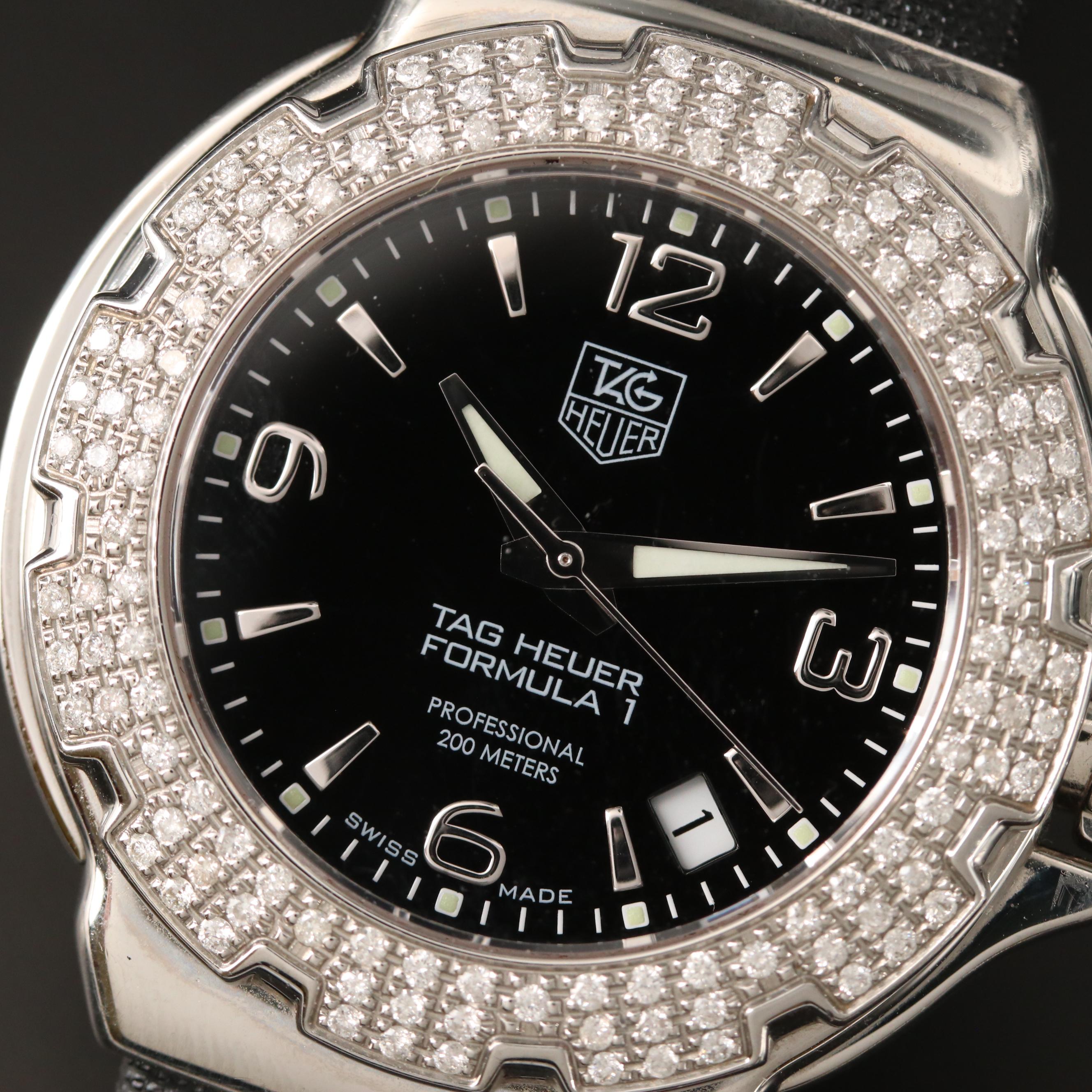 TAG Heuer Formula 1 Stainless Steel and Diamonds Quartz Watch