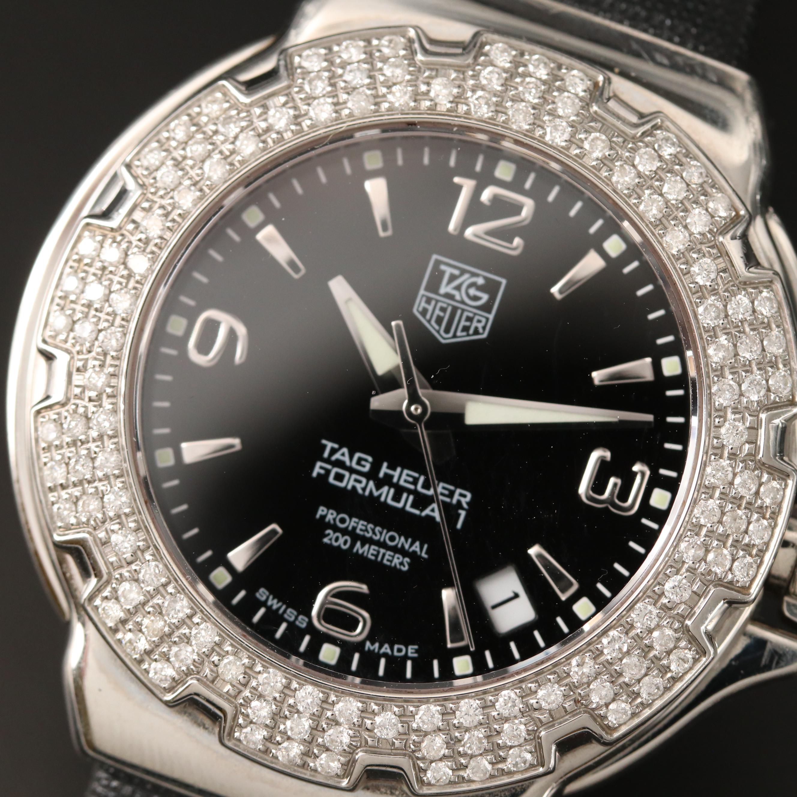 TAG Heuer Formula 1 Stainless Steel and Diamonds Quartz Watch