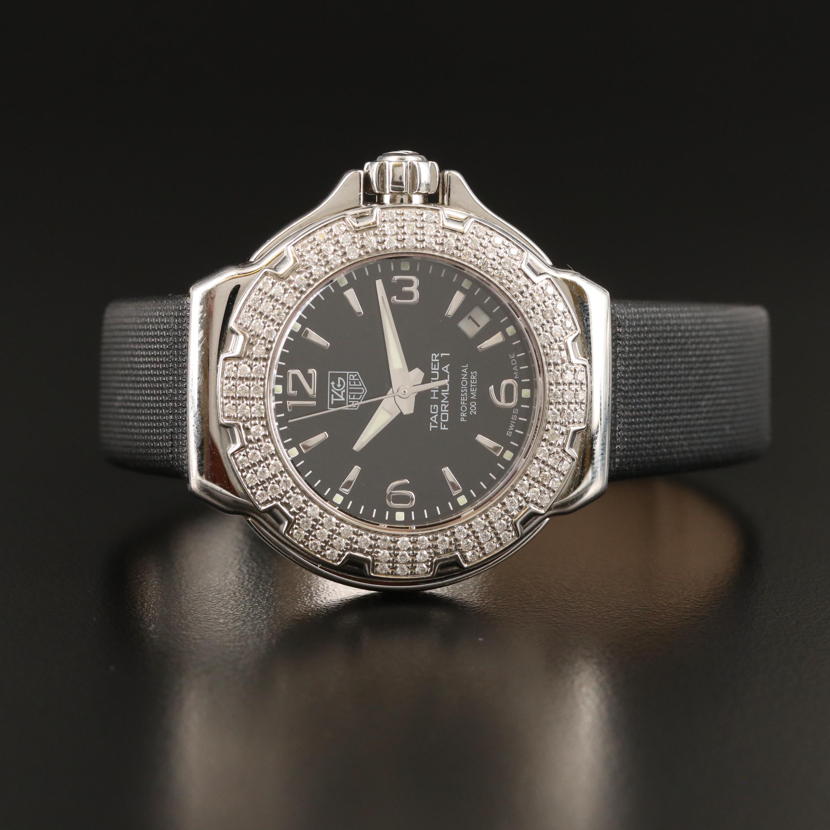 TAG Heuer Formula 1 Stainless Steel and Diamonds Quartz Watch