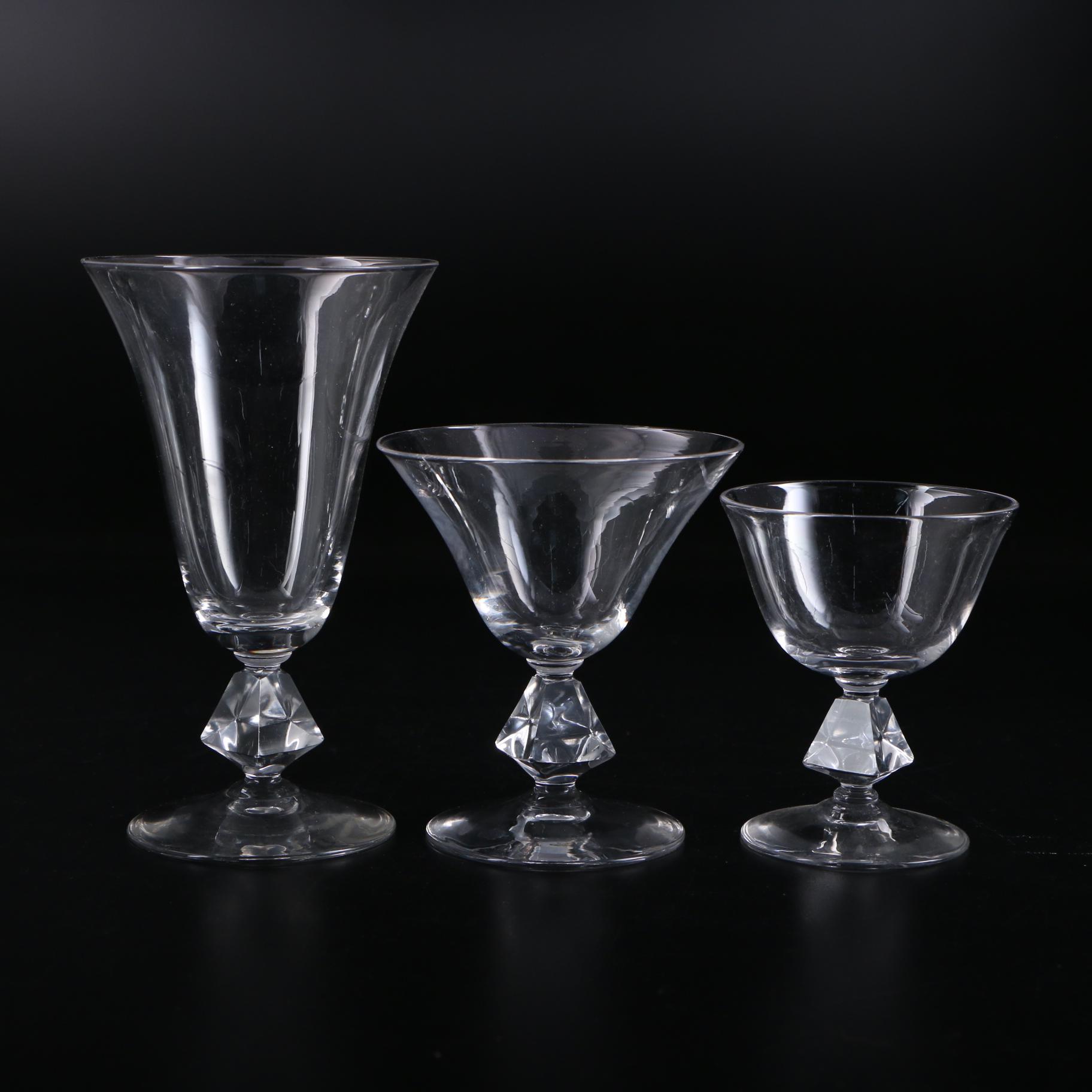 Bryce "Aquarius" Glass Stemware, Mid-20th Century