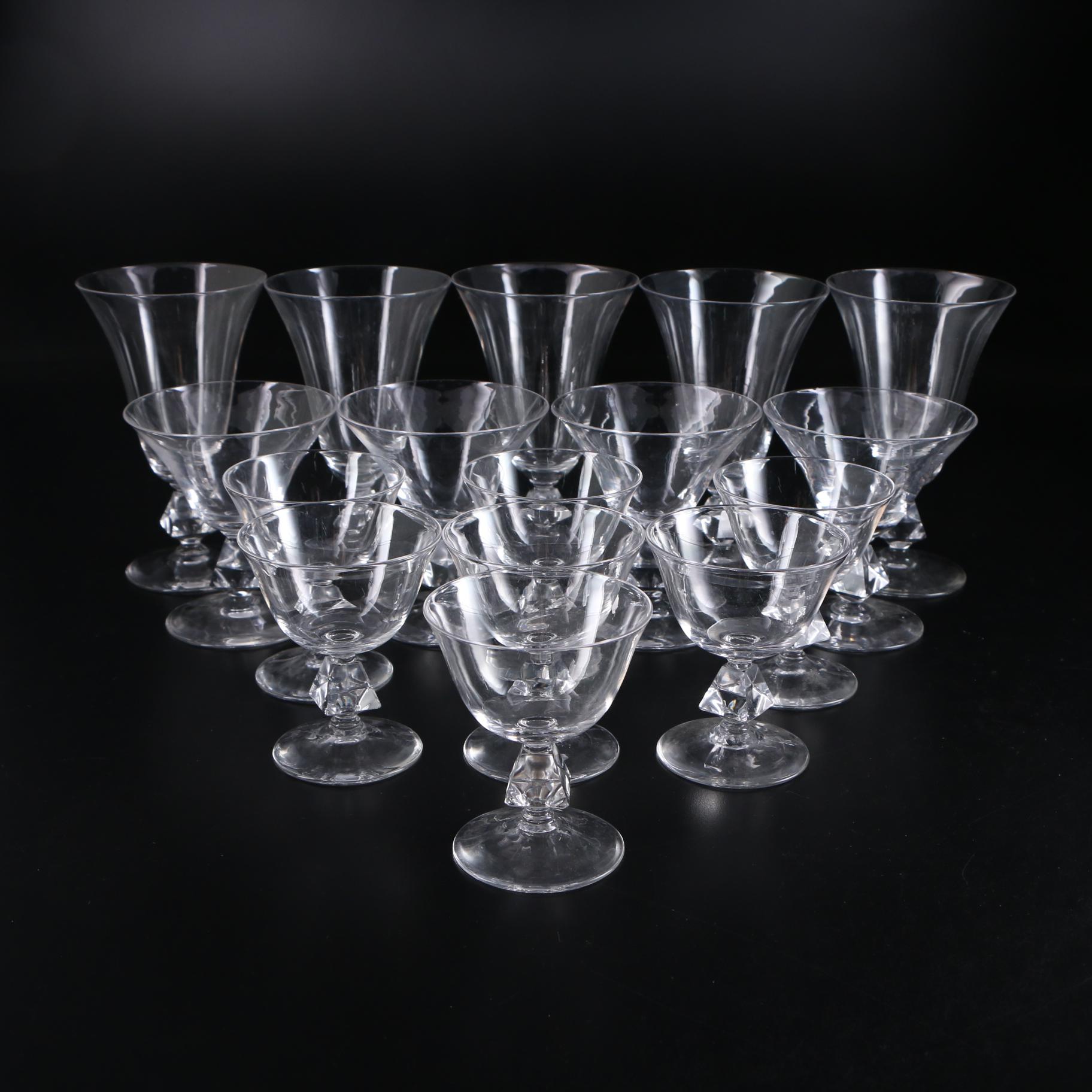 Bryce "Aquarius" Glass Stemware, Mid-20th Century