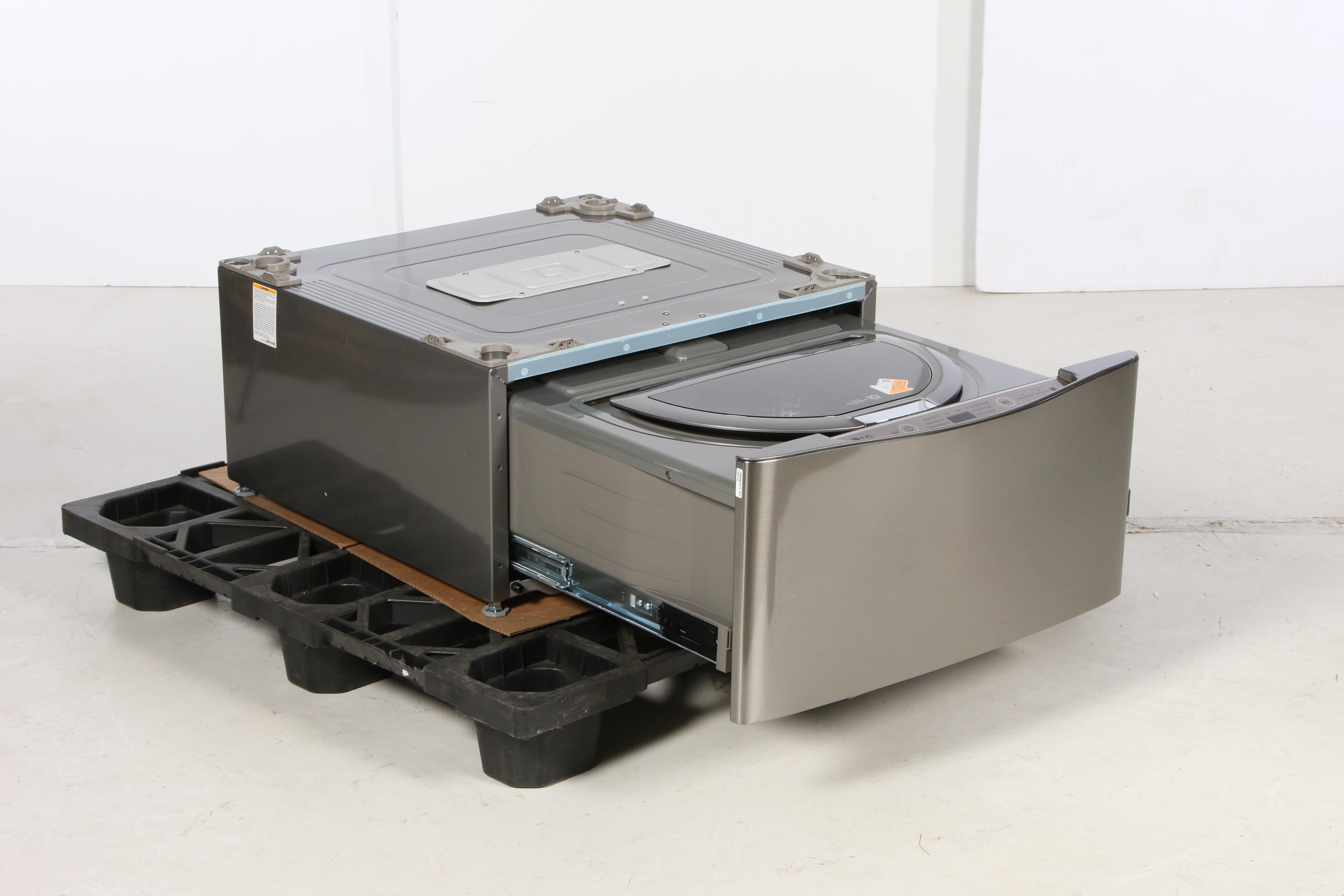 LG Graphite Steel 27" "SideKick" 1.0 Cu. Ft. 6-Cycle Pedestal Washer