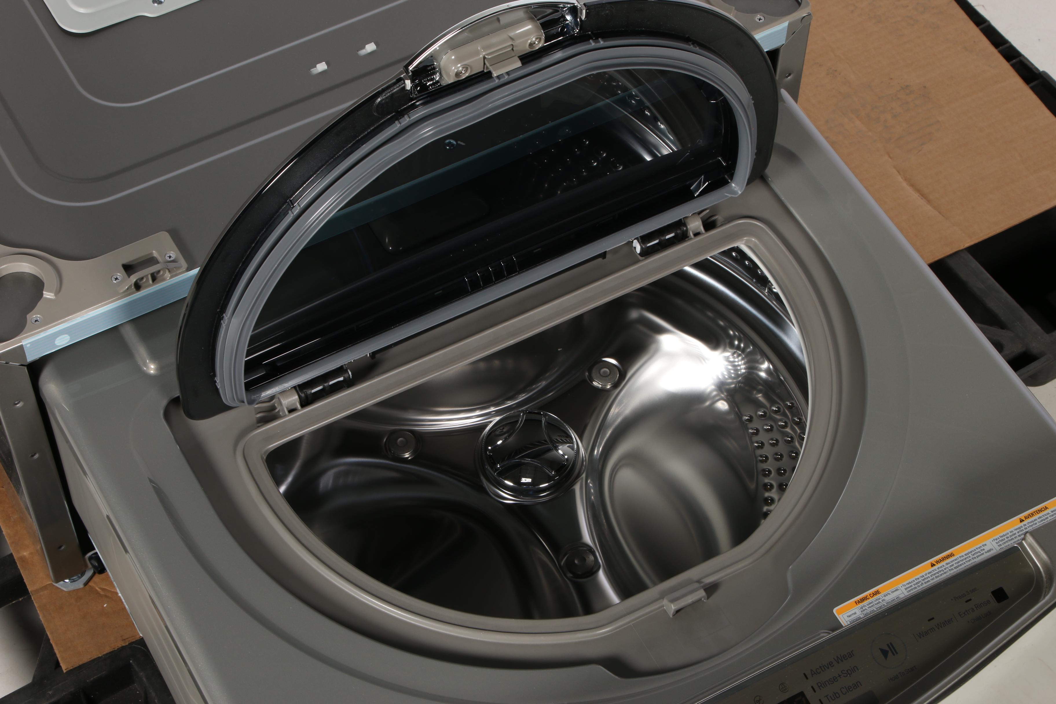 LG Graphite Steel 27" "SideKick" 1.0 Cu. Ft. 6-Cycle Pedestal Washer